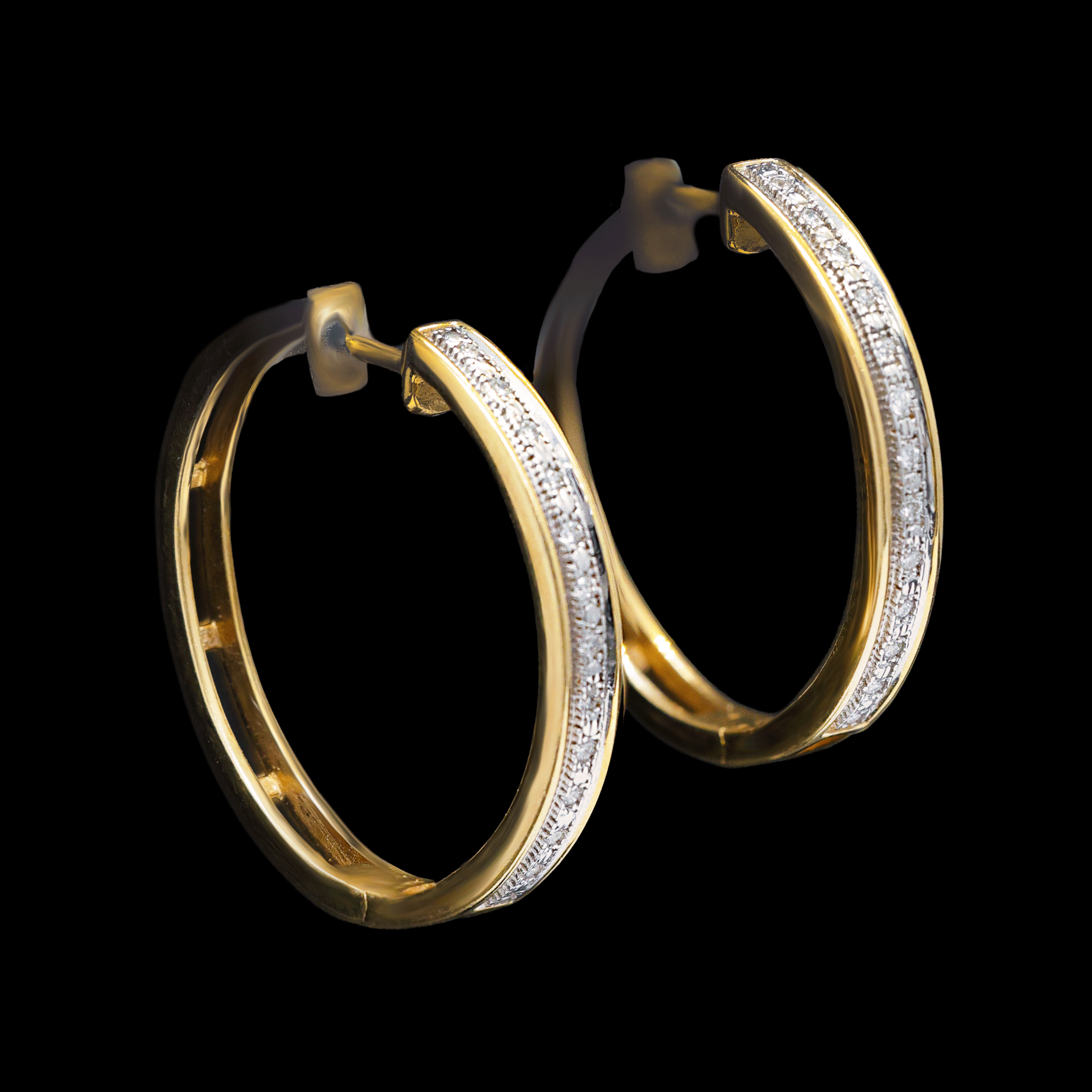 Arracadas Amarillas 26 Diamantes