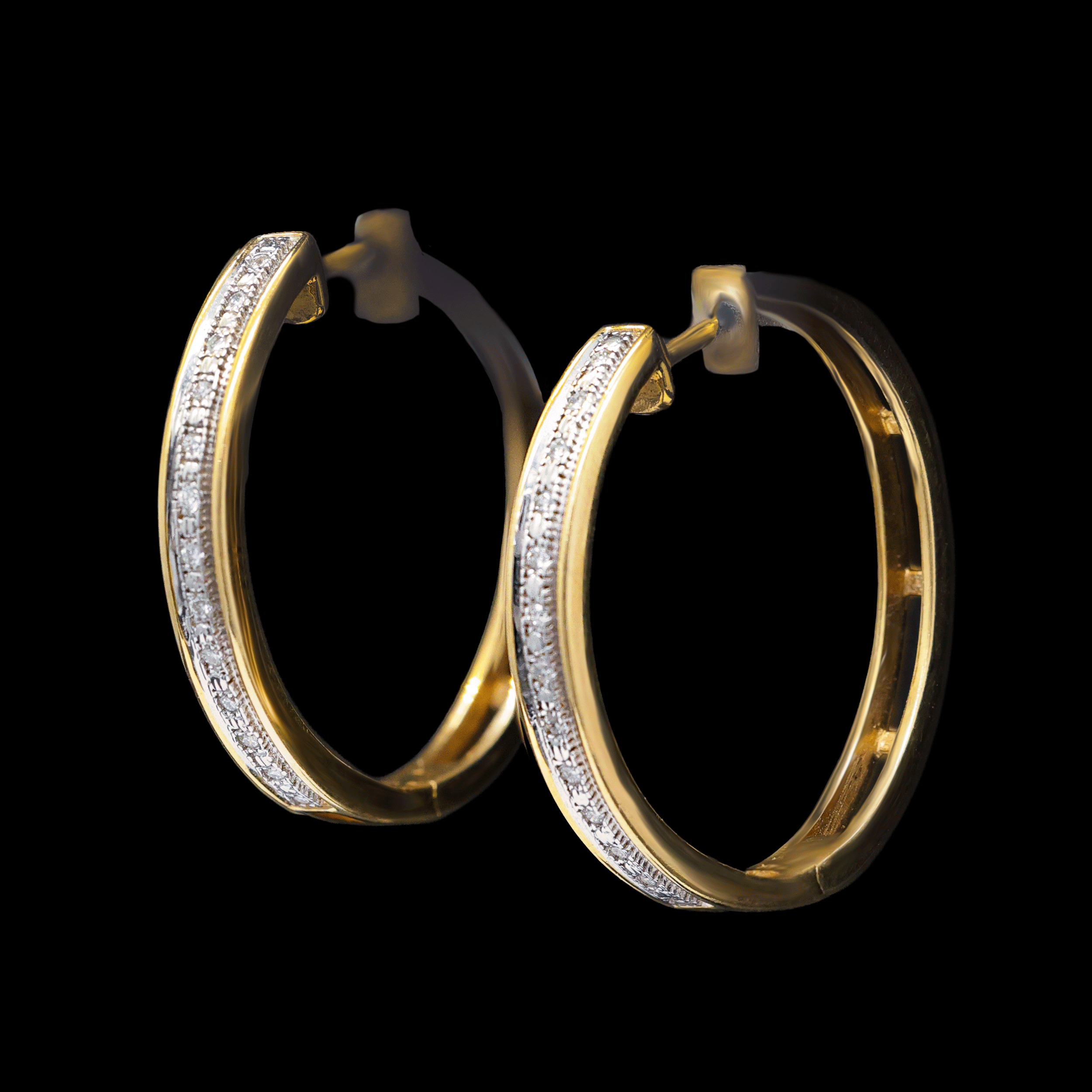 Arracadas Amarillas 26 Diamantes