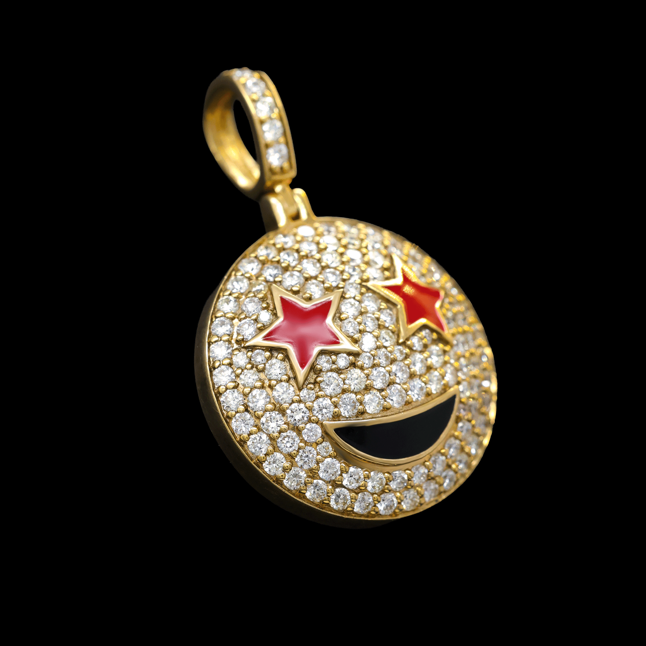 Dije de Emoji Cara con Estrellas