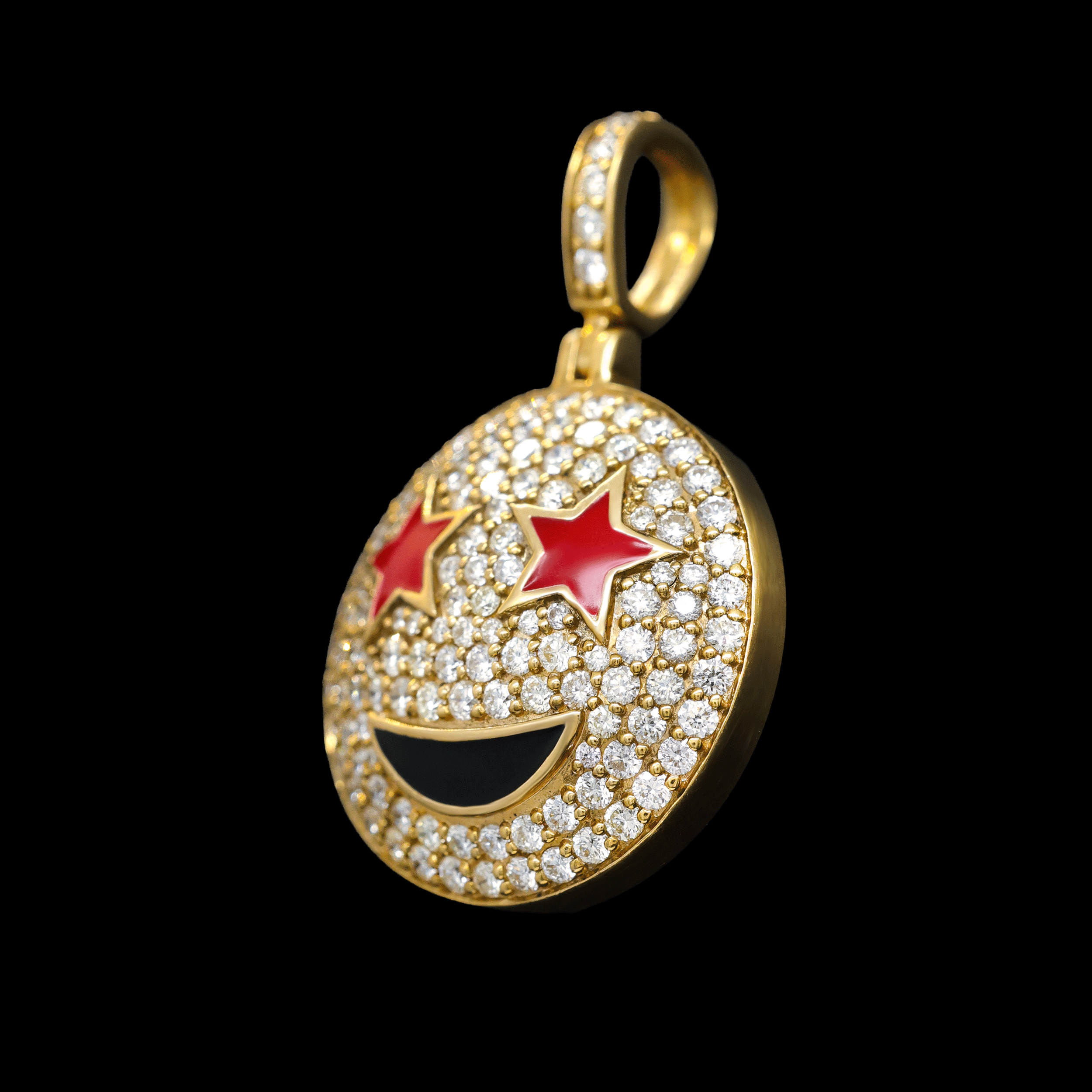 Dije de Emoji Cara con Estrellas