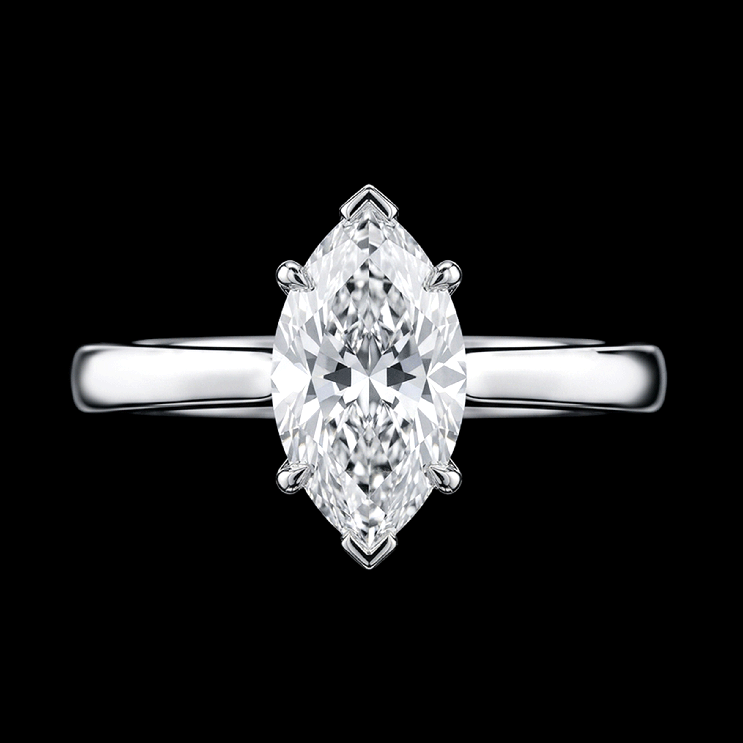 ANILLO ORO BLANCO  DL/MARQUISSE 14K 0.50 CT VS1