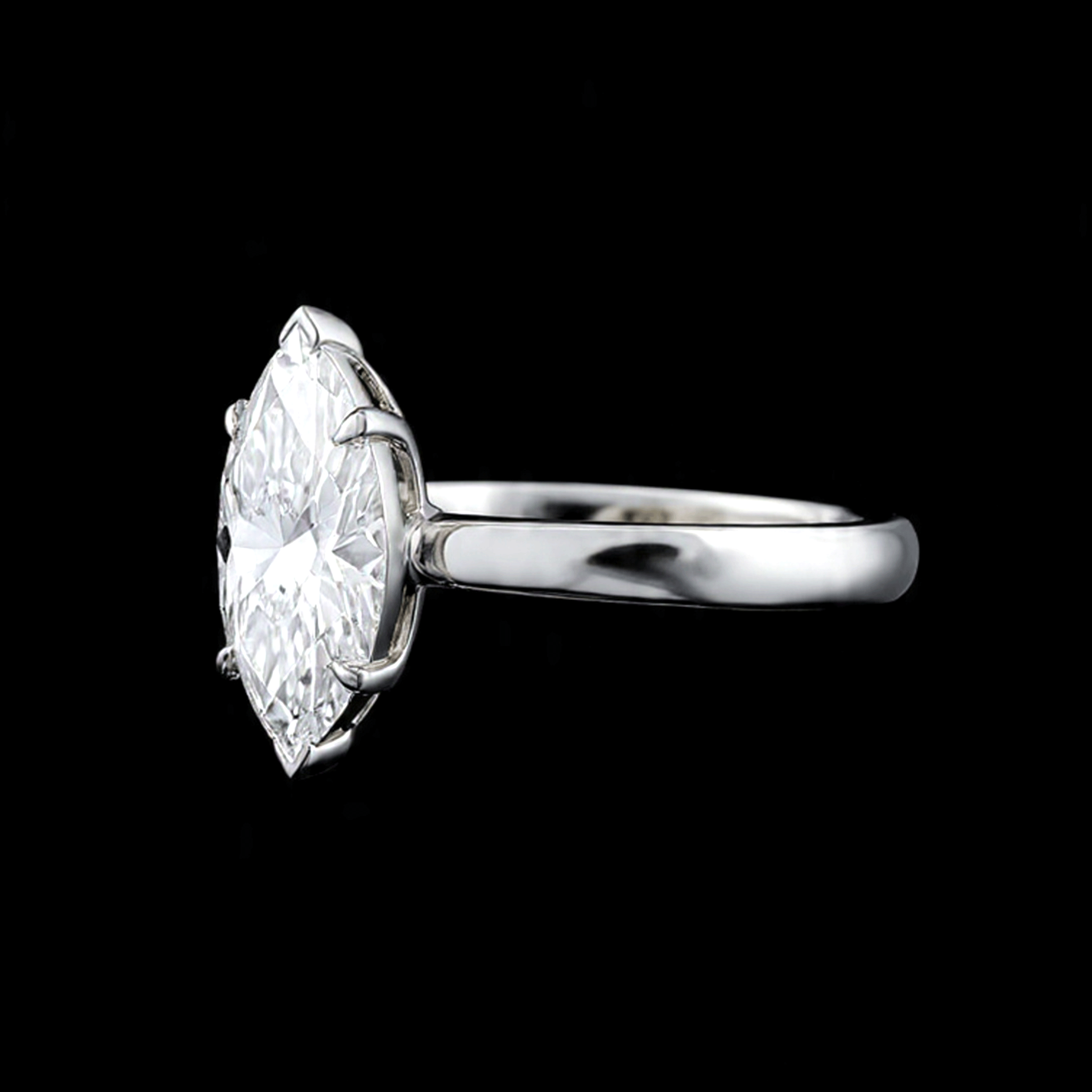 ANILLO ORO BLANCO  DL/MARQUISSE 14K 0.50 CT VS1