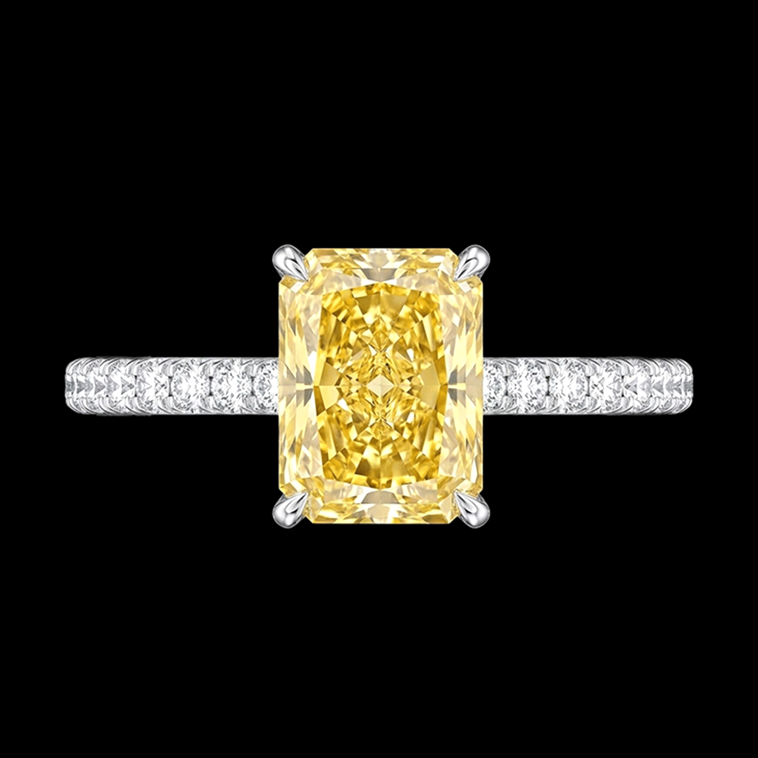 ANILLO ORO BLANCO C/DL/CTE ESMERALDA 14K 1.04CT/VS1