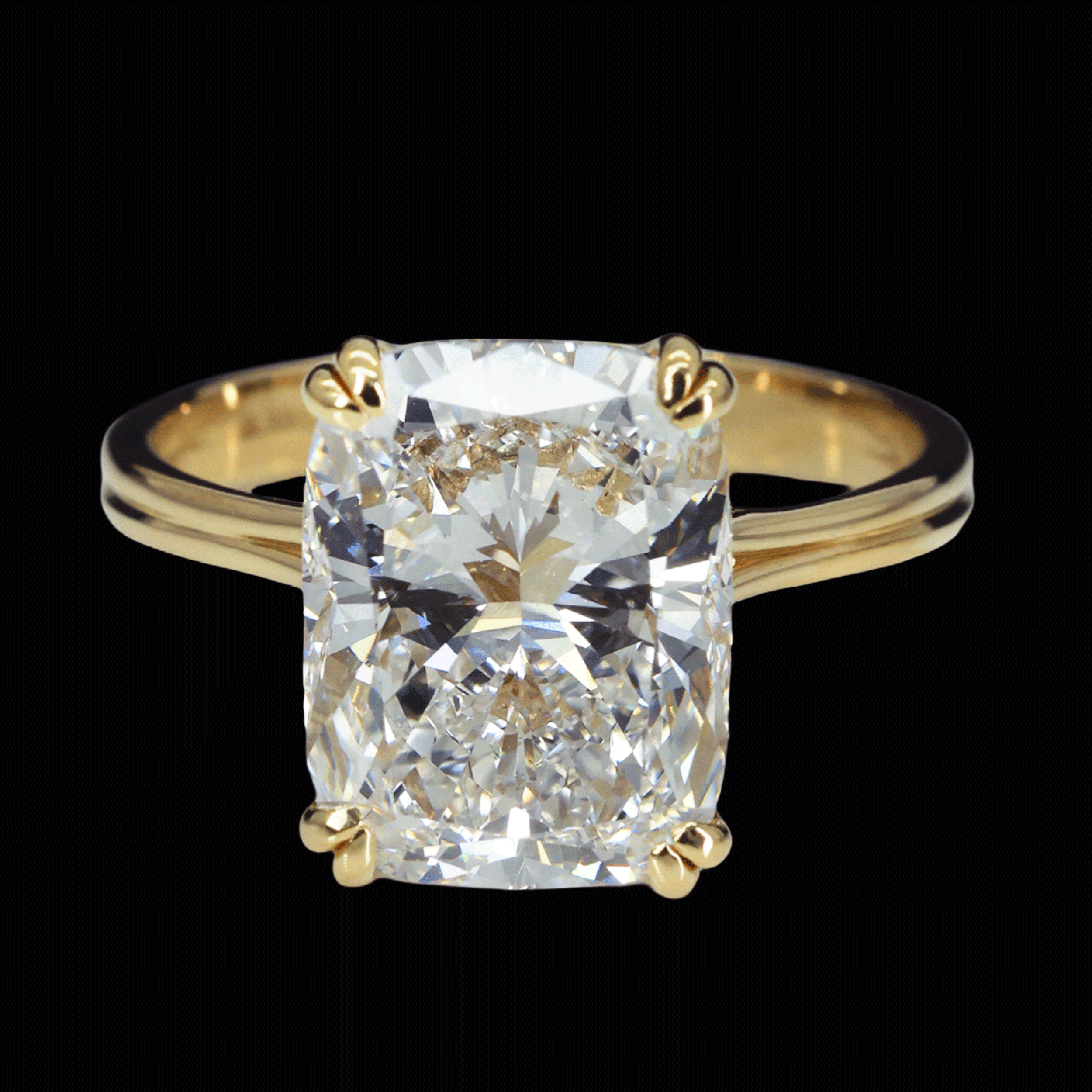 ANILLO DIAM LAB /CUSHION/5.52CT/F VSI  14K