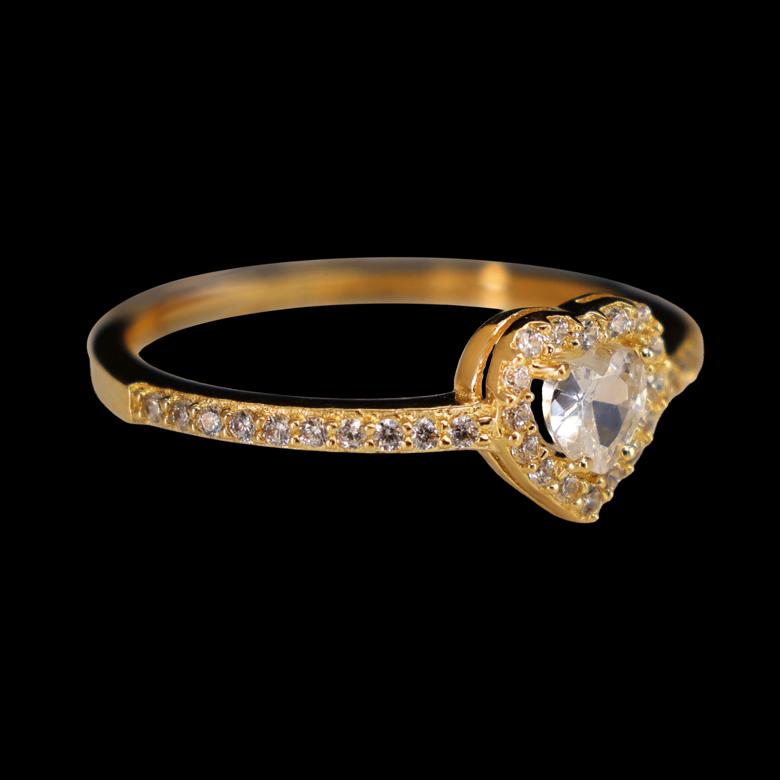 ANILLO ZN CORAZON BLANCO 10K