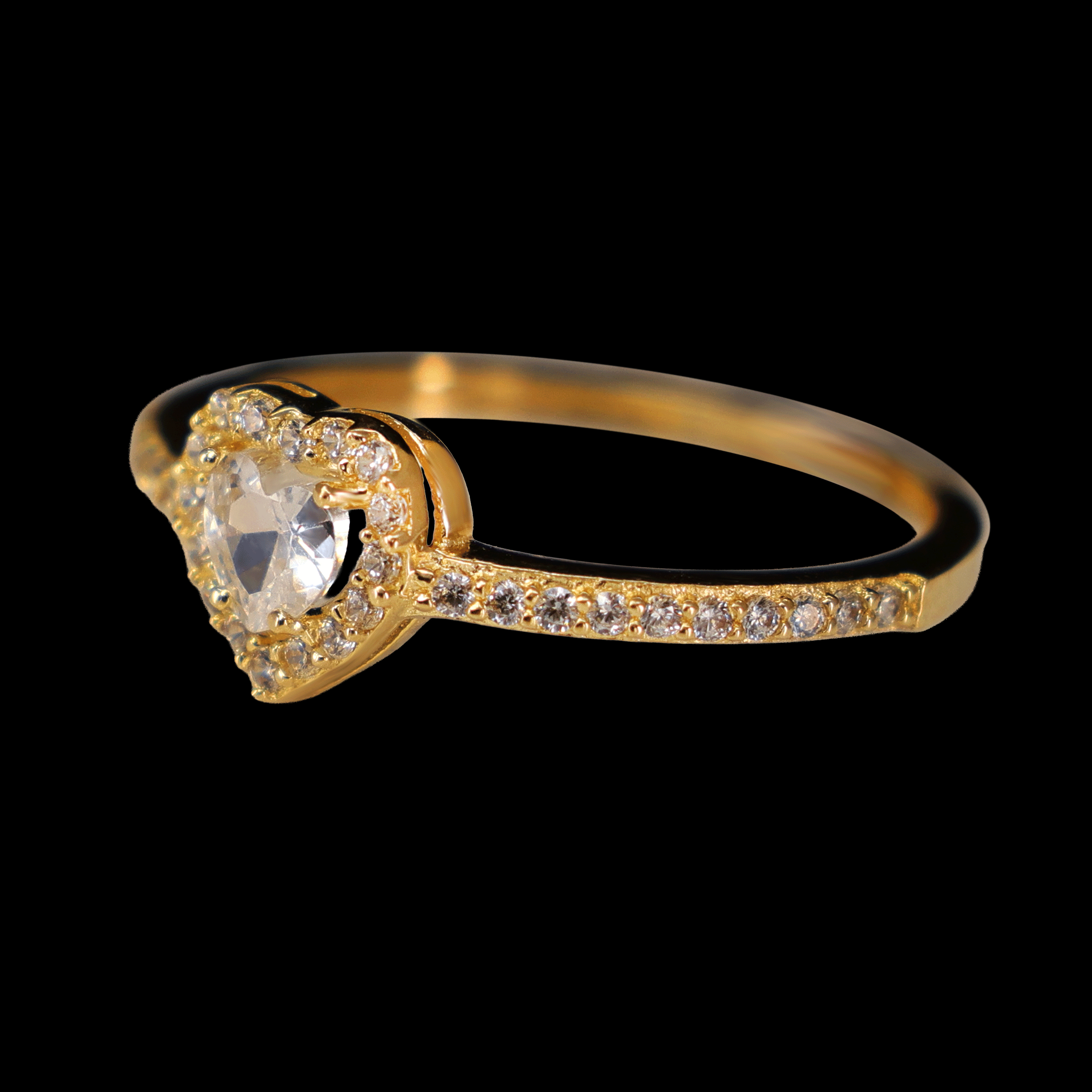 ANILLO ZN CORAZON BLANCO 10K