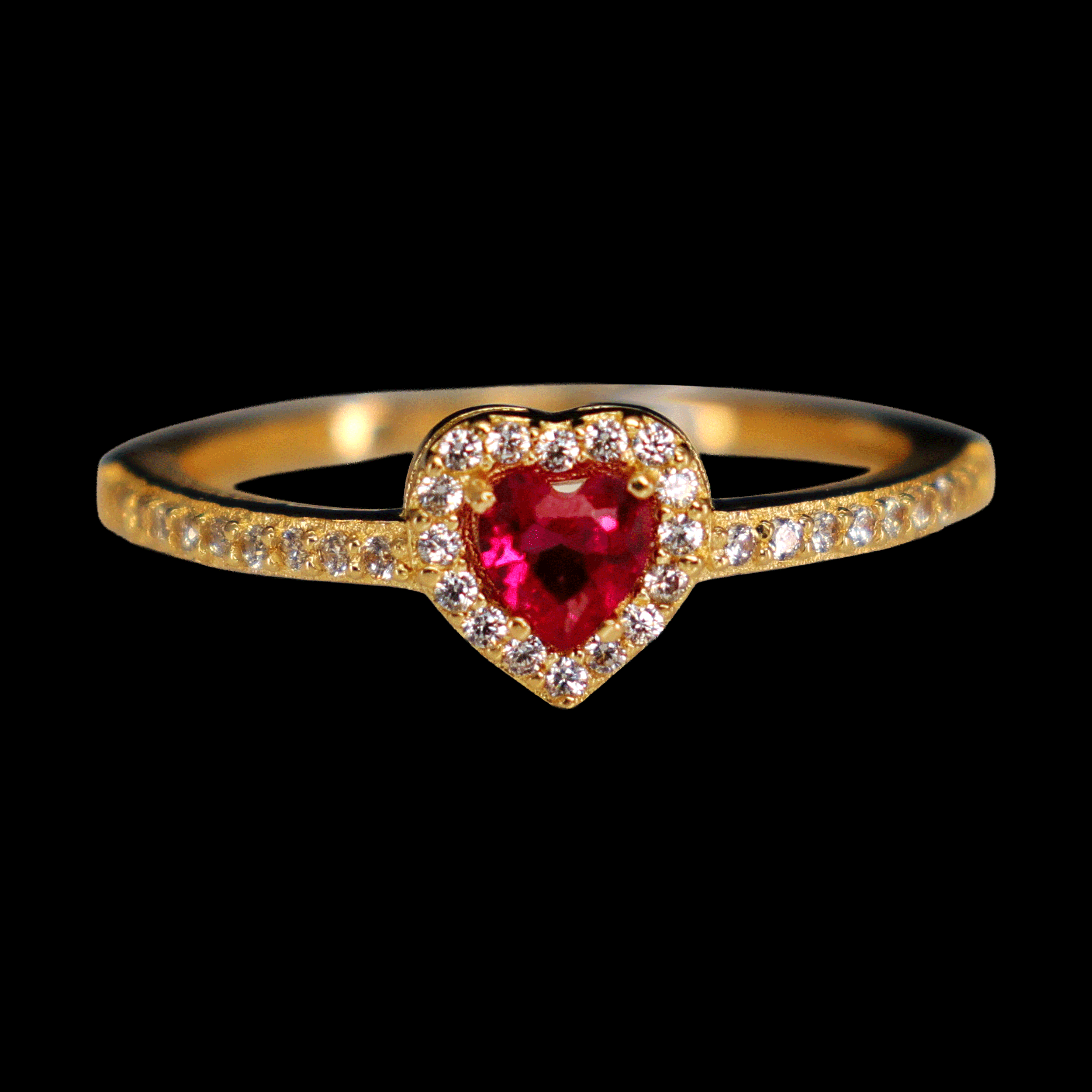 ANILLO ZN CORAZON FUCSIA