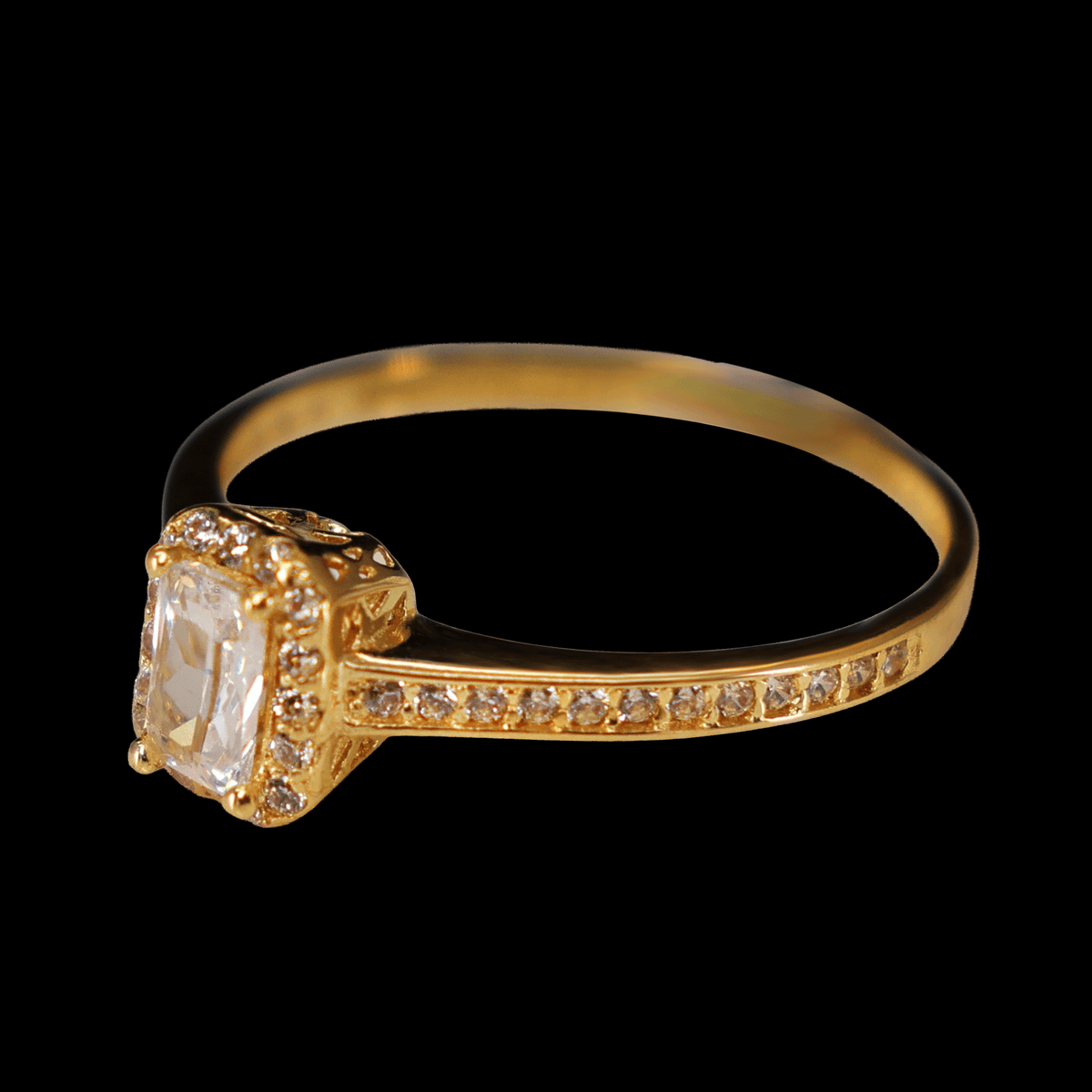 ANILLO ZN RECTANGULO BLANCO Y BISEL