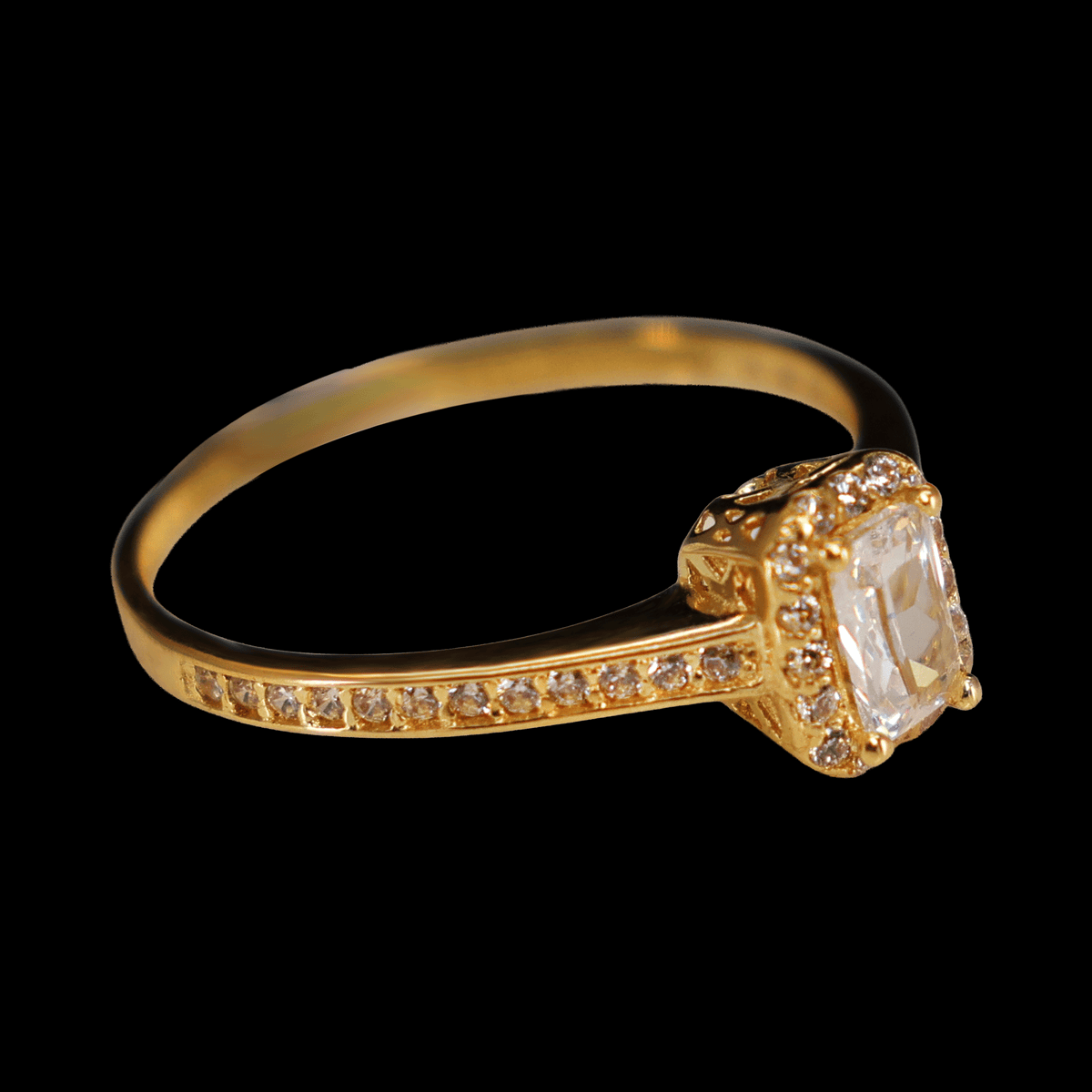 ANILLO ZN RECTANGULAR BLANCA Y BISEL