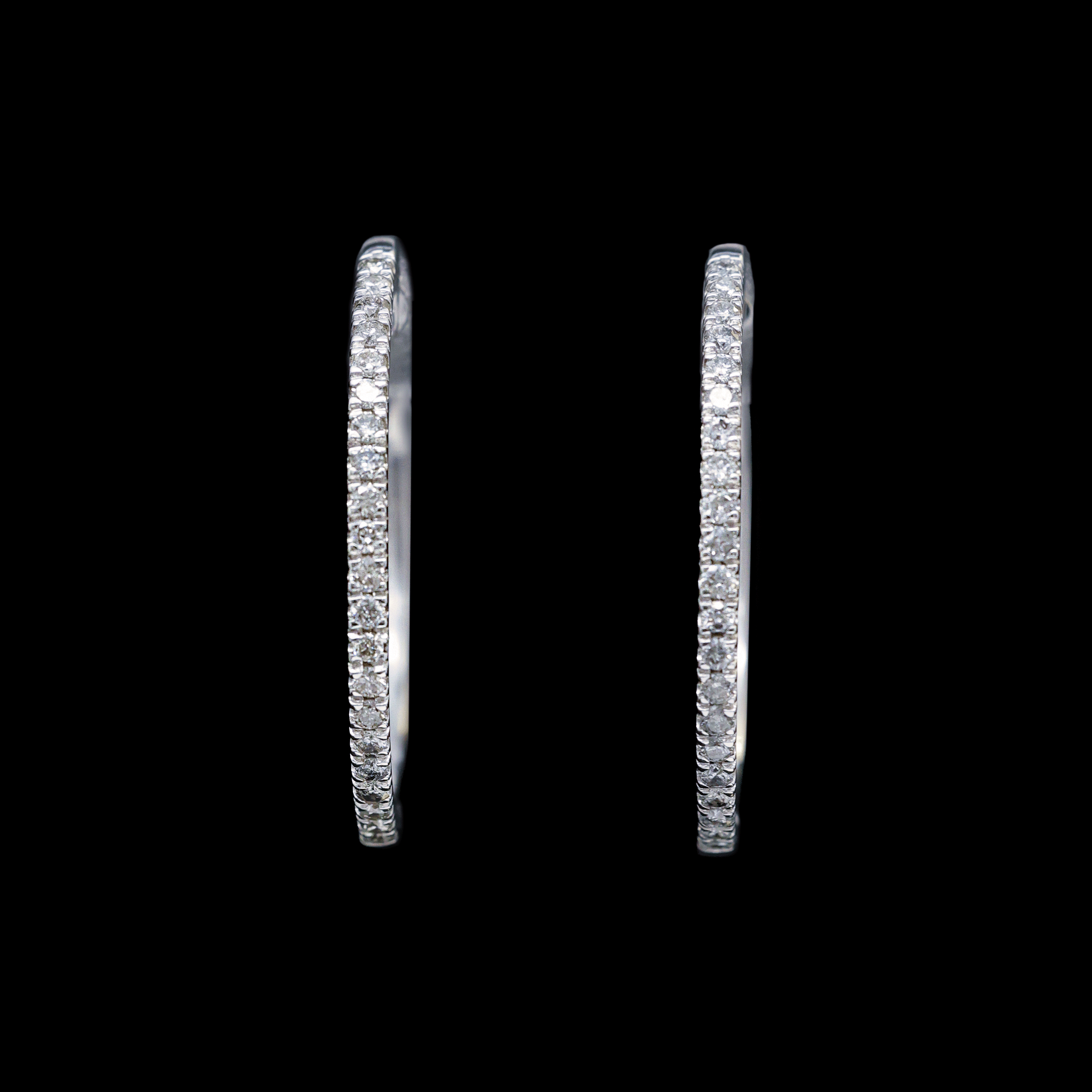 Arracas Diamantes Blancos Oro Blanco Grandes