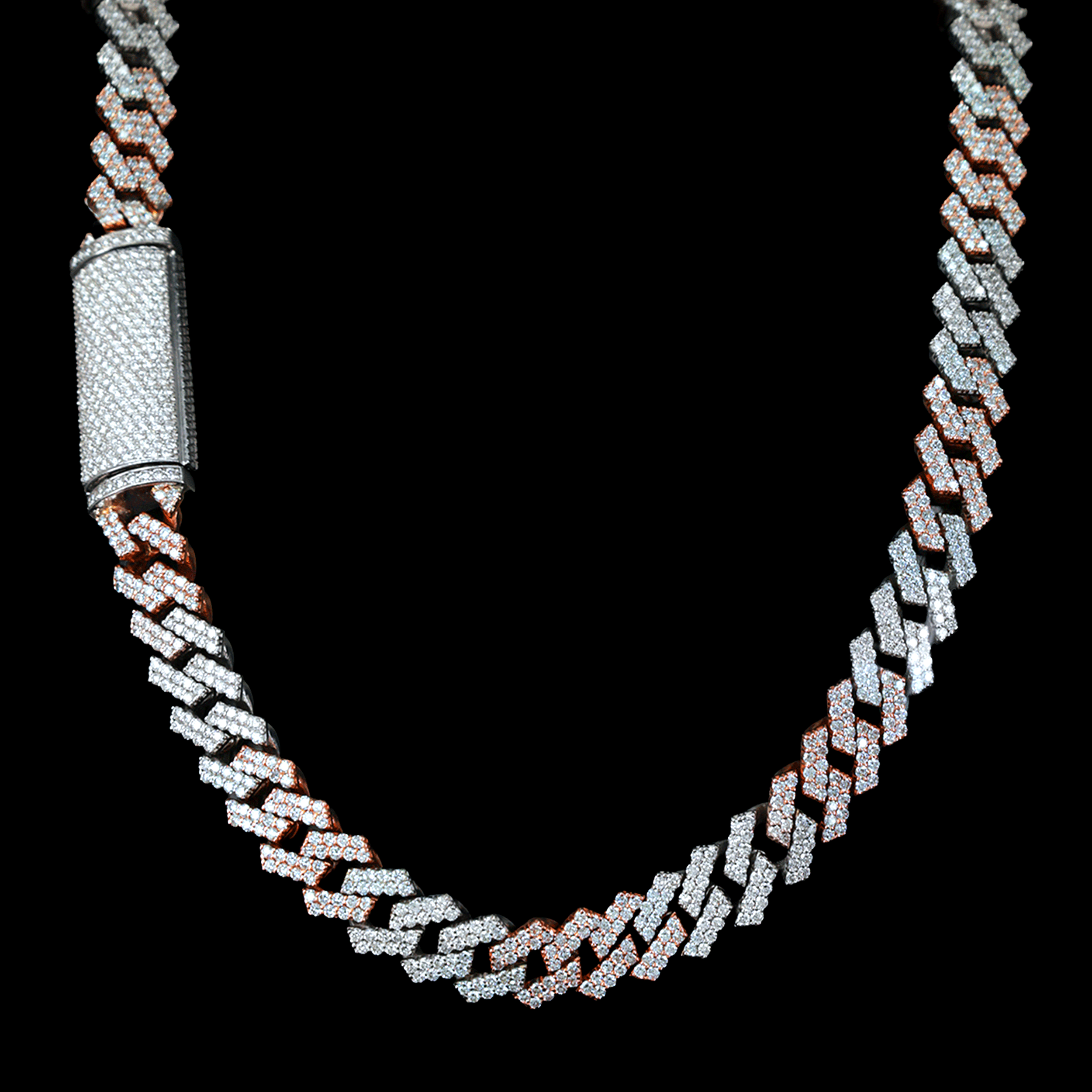 Cadena Barbada Bitono con diamantes