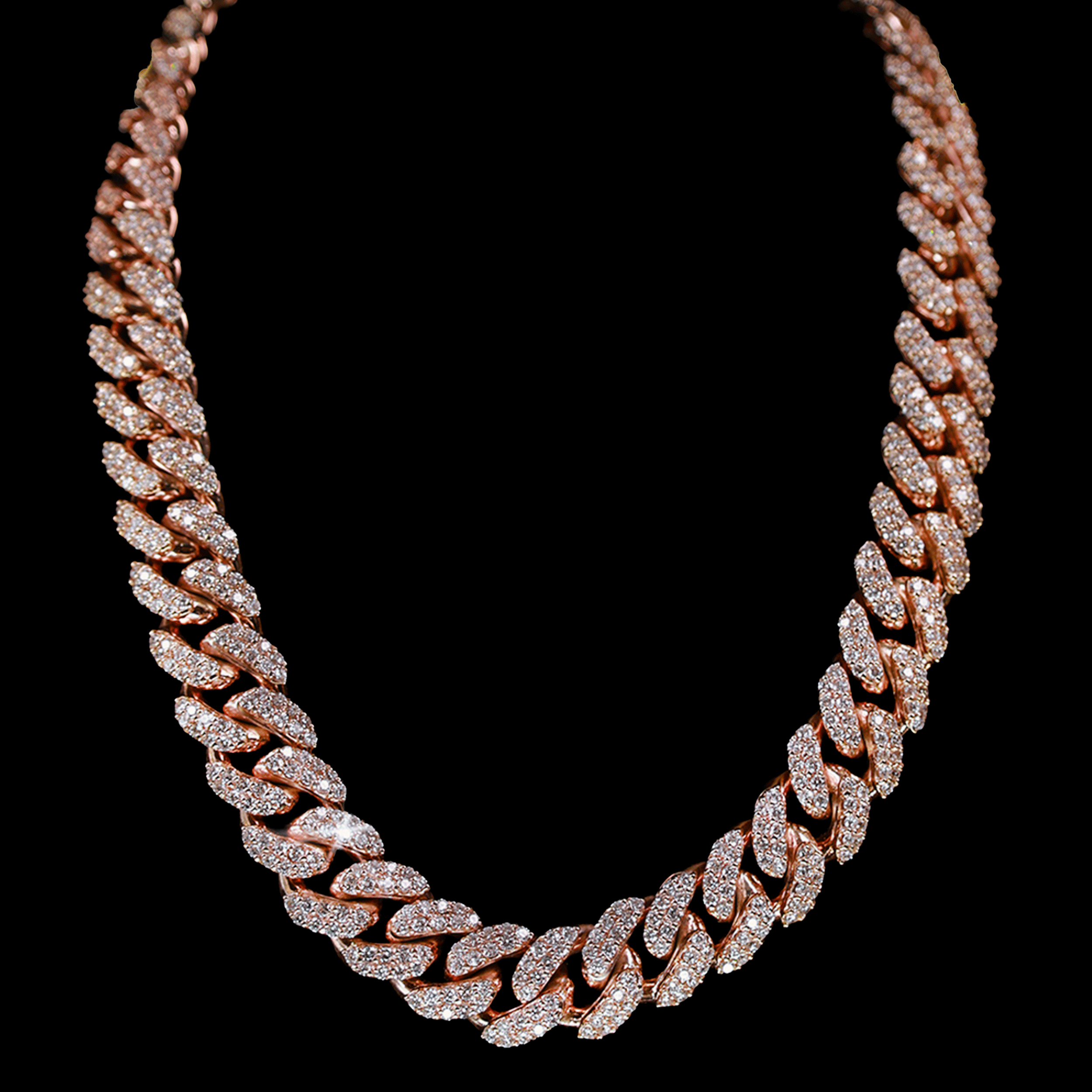 Cadena Barbada Full Diamantes H/J SI1