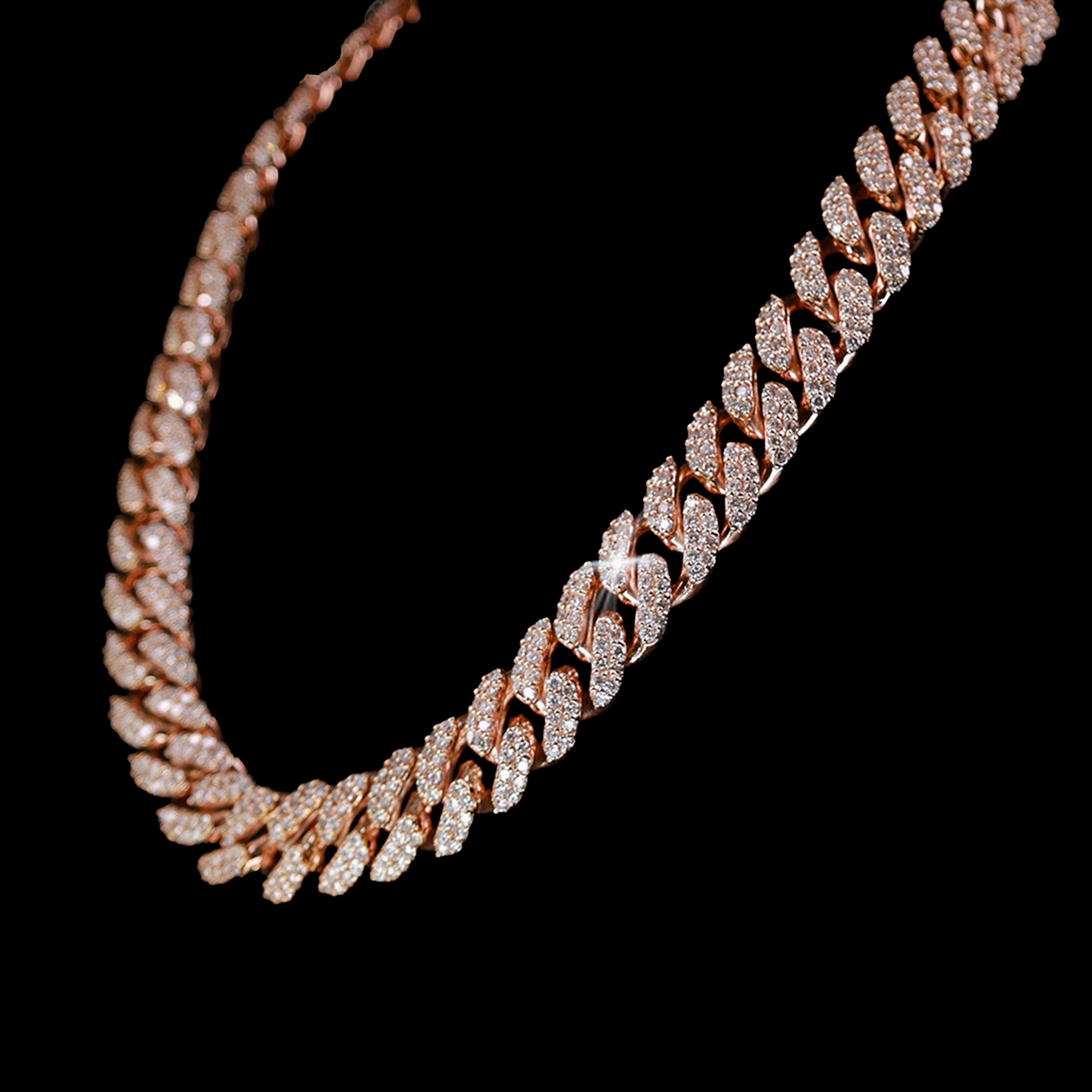 Cadena Barbada Full Diamantes H/J SI1