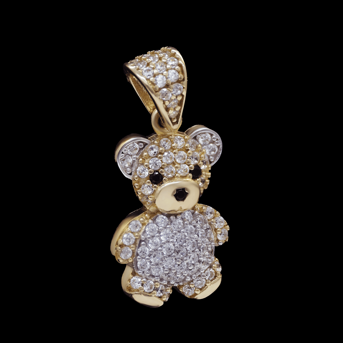 DIJE OSO CHICO CON ZIRCONIAS BLANCAS  10K