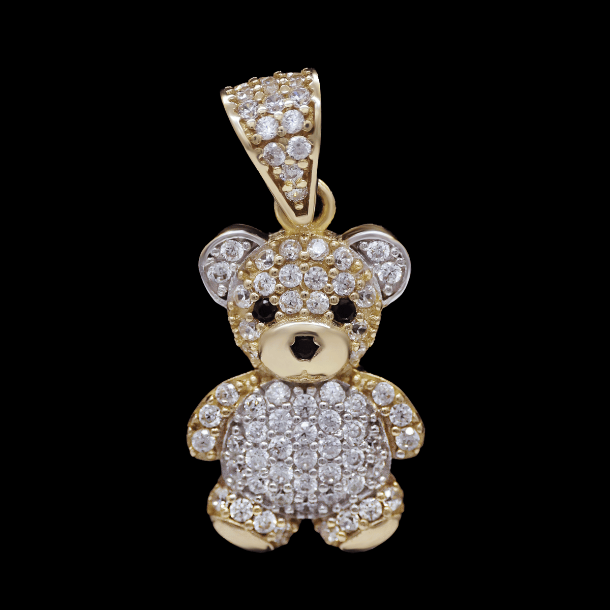 DIJE OSO CHICO CON ZIRCONIAS BLANCAS  10K