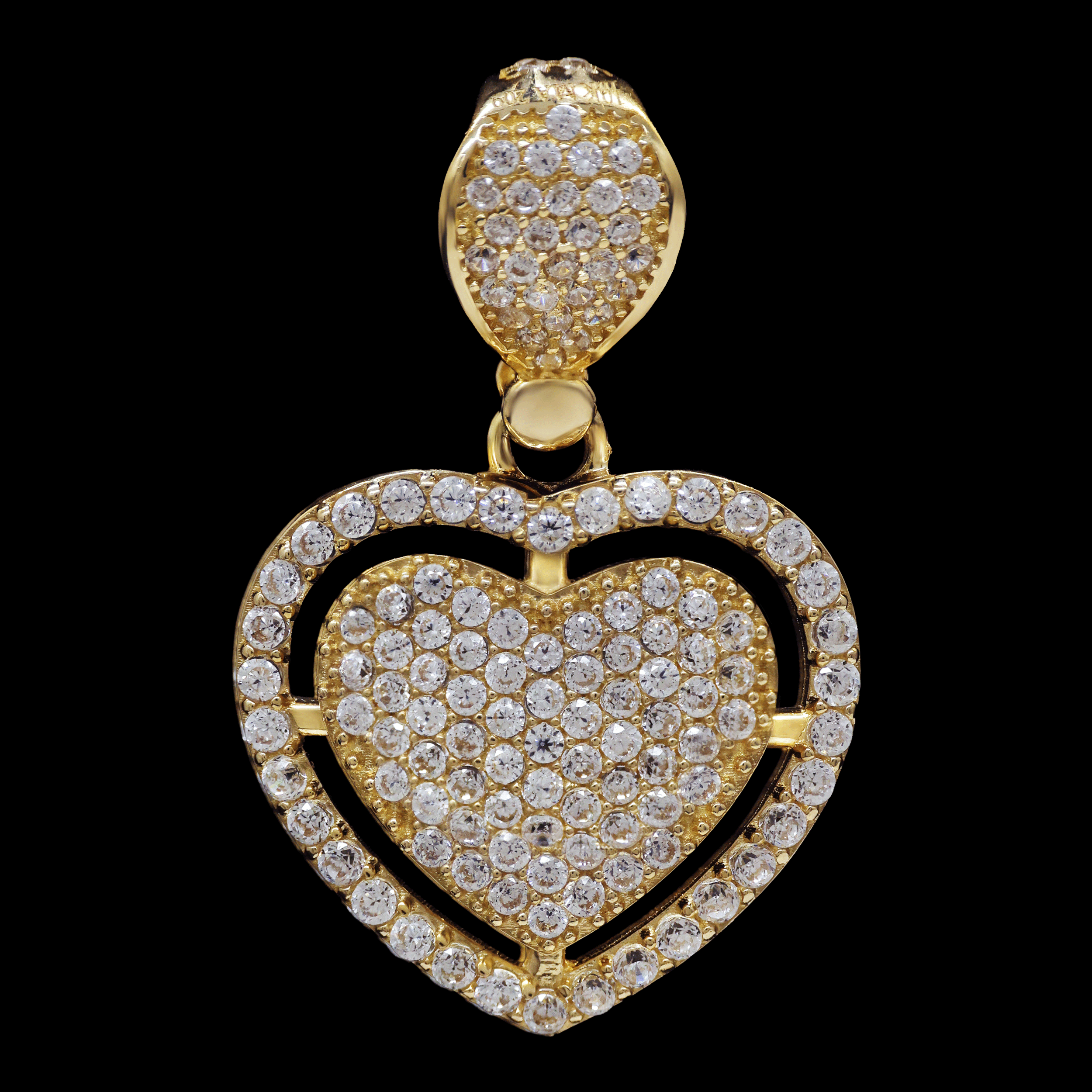 DIJE CORAZON FULL ZC BLANCA 10K