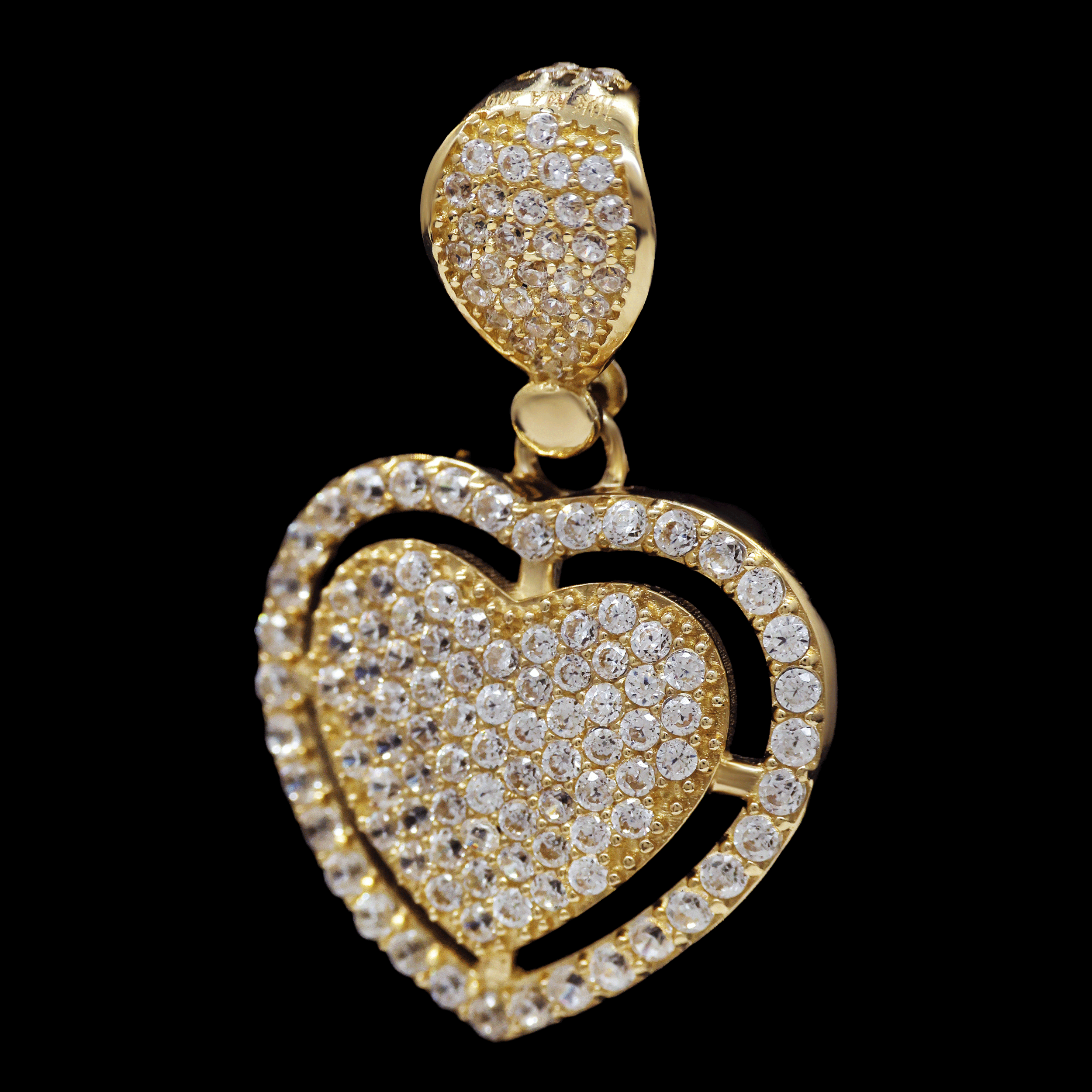 DIJE CORAZON FULL ZC BLANCA 10K