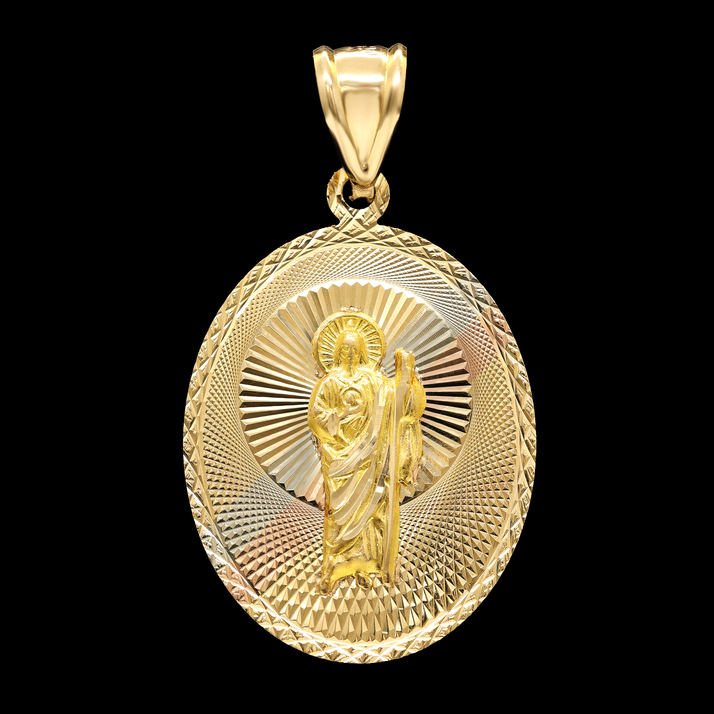 DIJE MEDALLA OVALADA SAN JUDAS 14K