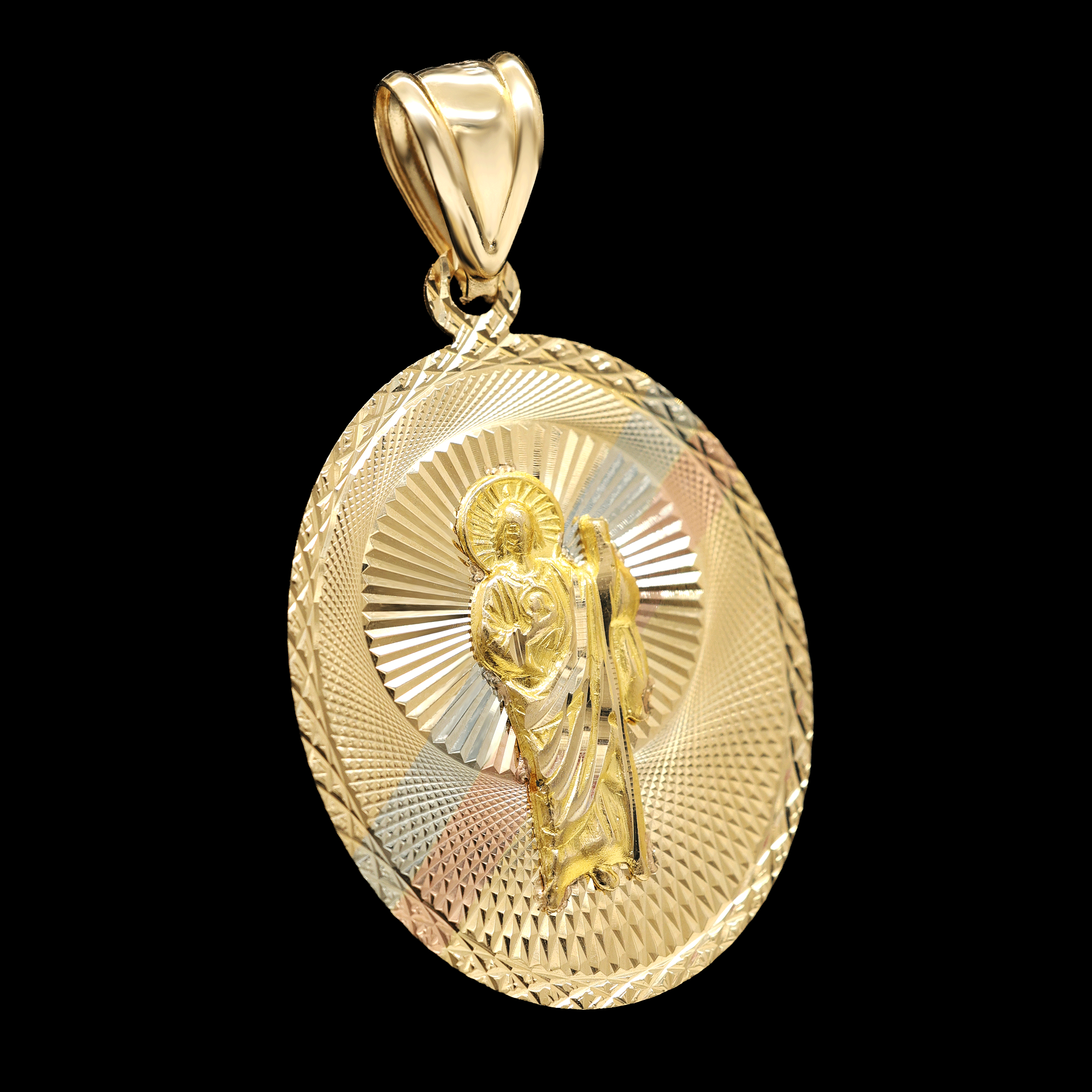 DIJE MEDALLA OVALADA SAN JUDAS 14K