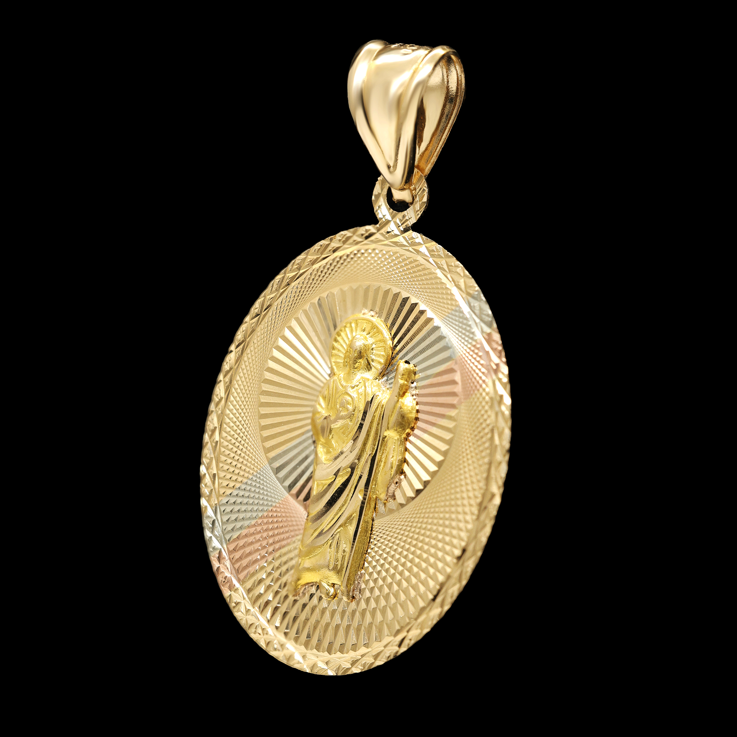 DIJE MEDALLA OVALADA SAN JUDAS 14K