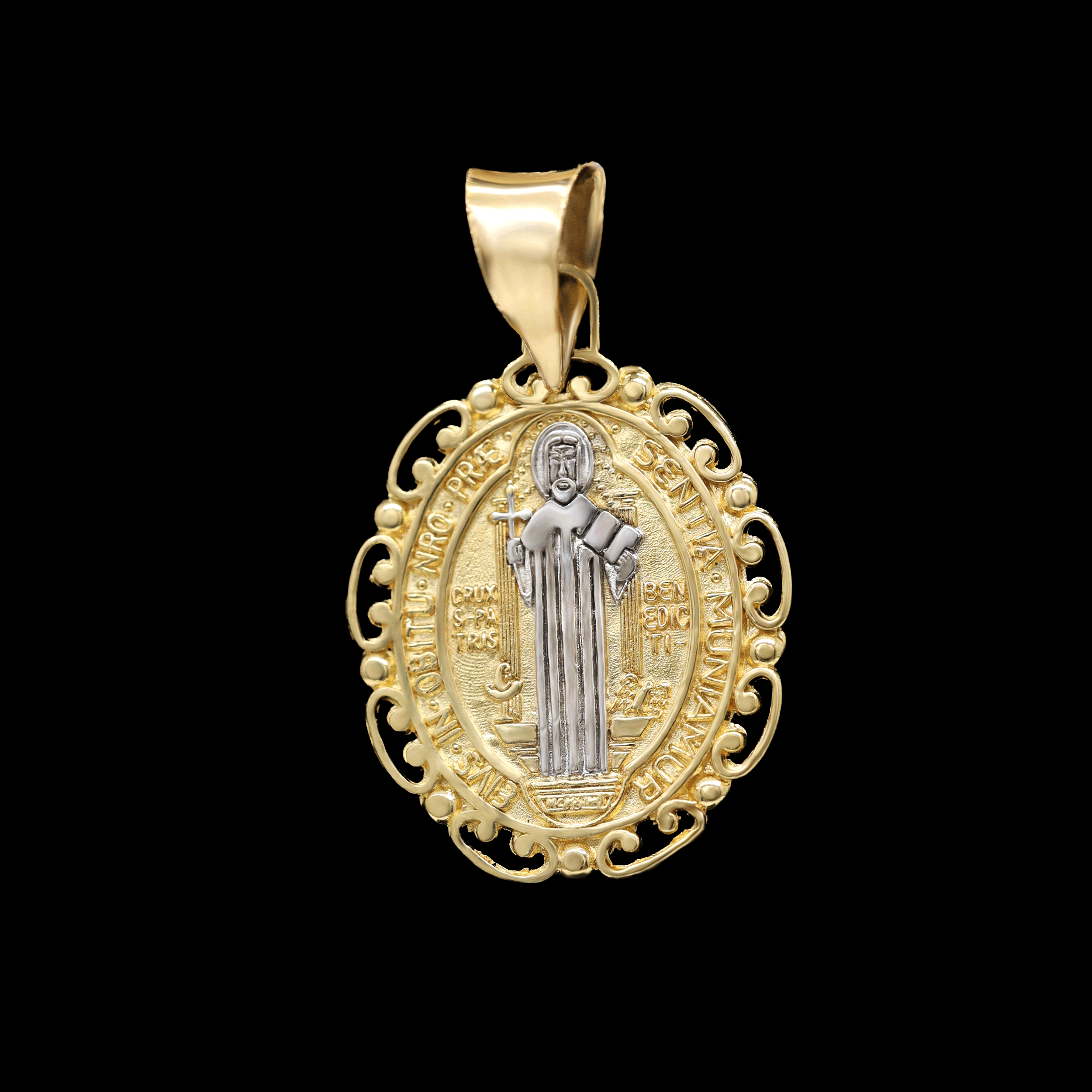 MEDALLA DE SAN BENITO 14K
