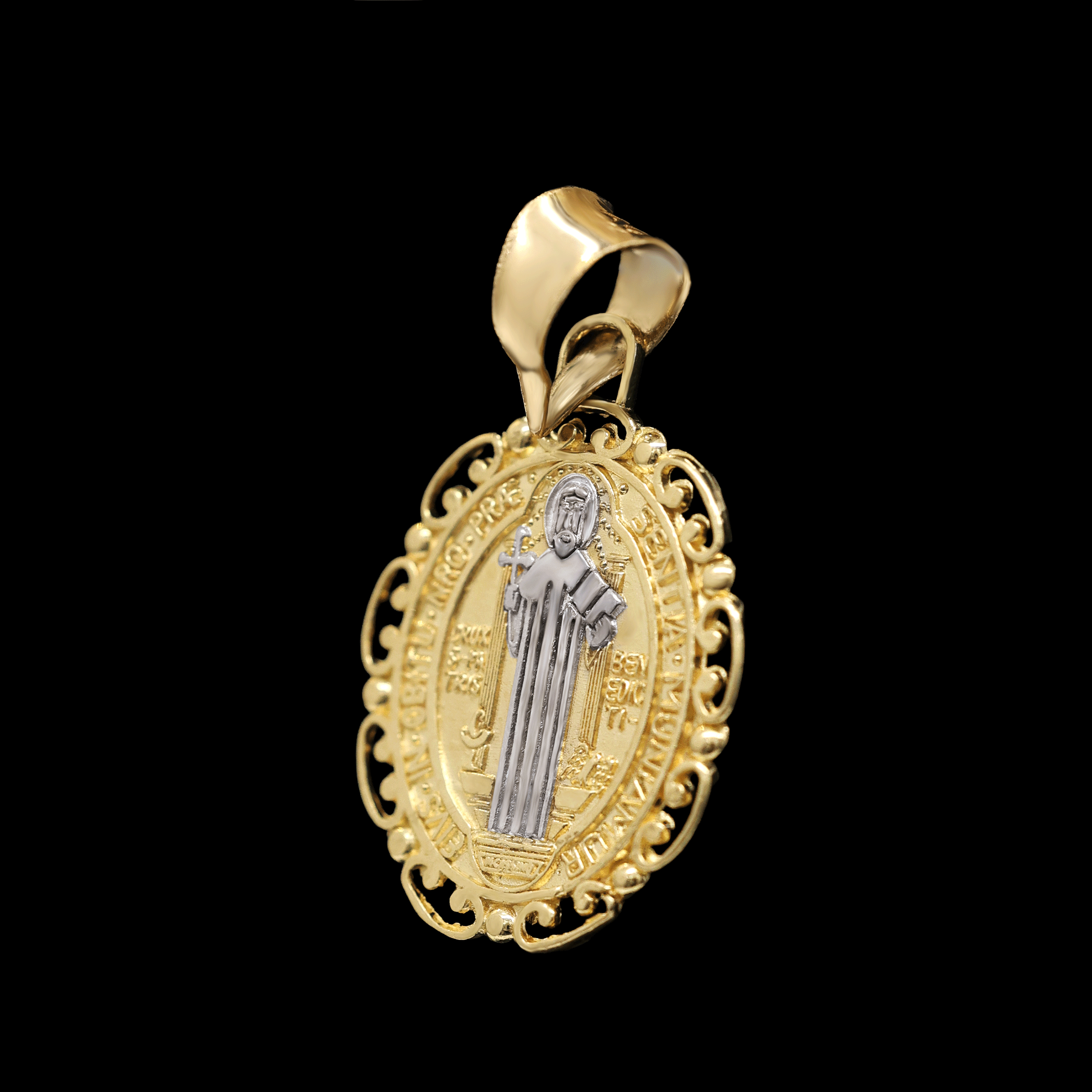 MEDALLA DE SAN BENITO 14K
