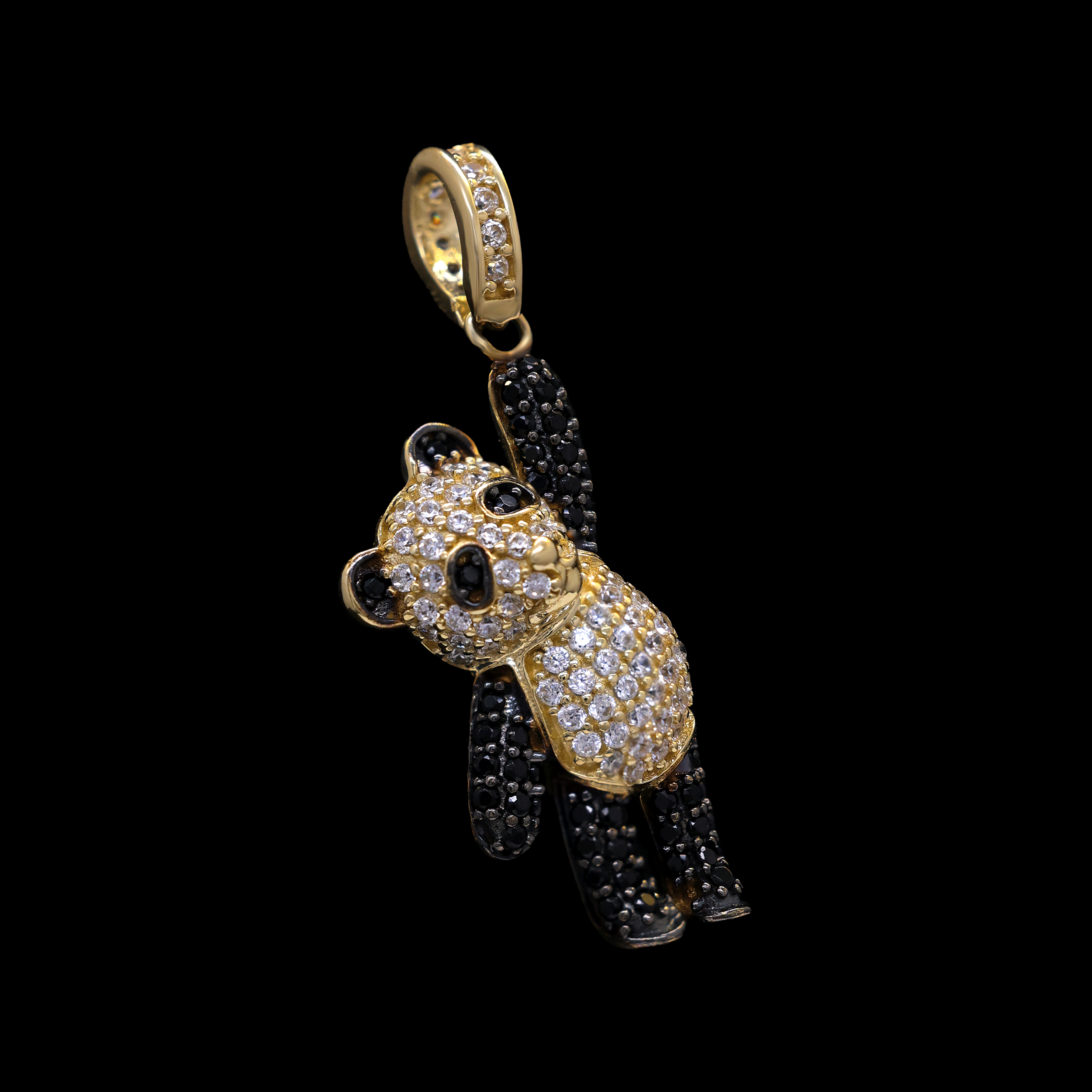 DIJE OSO PANDA C/ZN BLANCA Y NEGRA