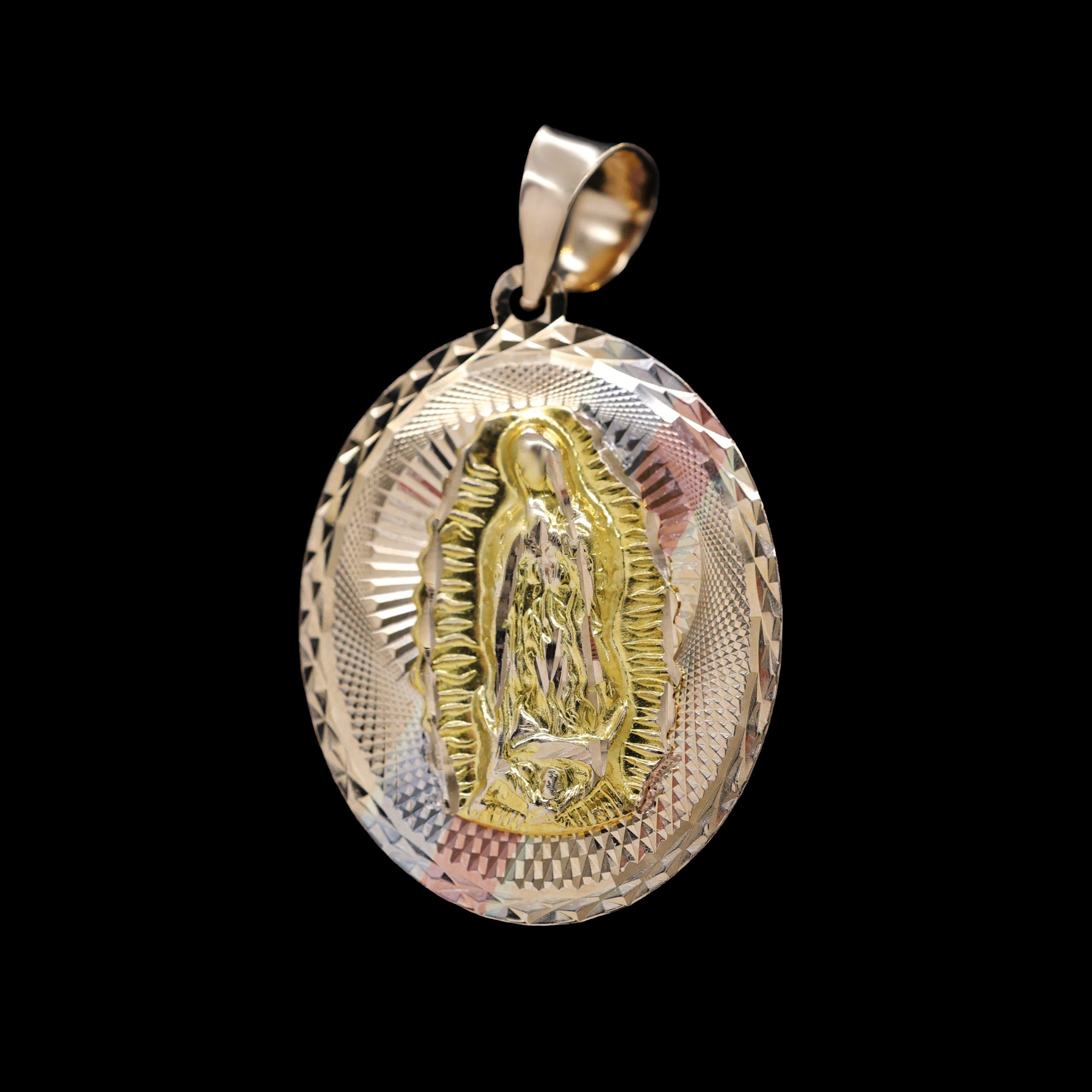 ESCAPULARIO OVALADO VIRGEN C/SAN JUDAS 14K