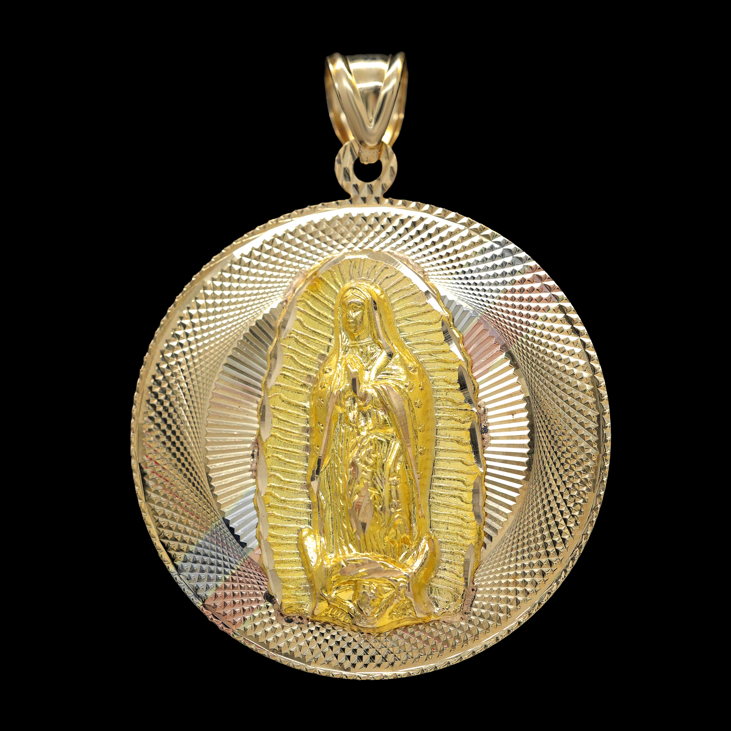 DIJE REDONDO VIRGEN 14K