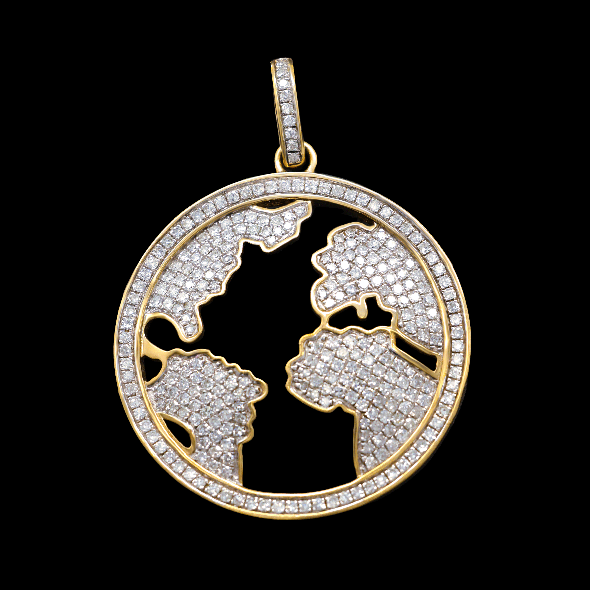 Dije Mundo con Diamantes