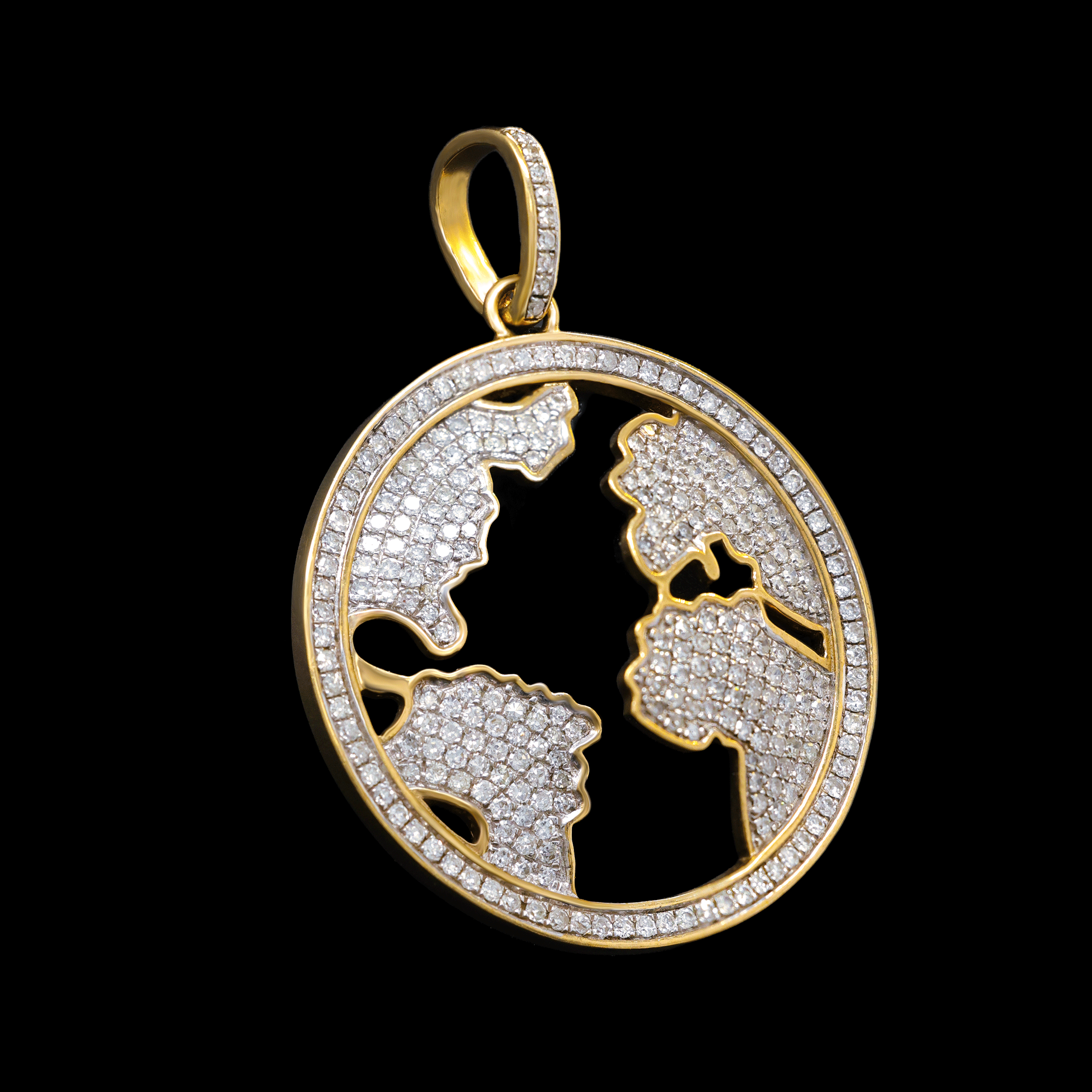 Dije Mundo con Diamantes