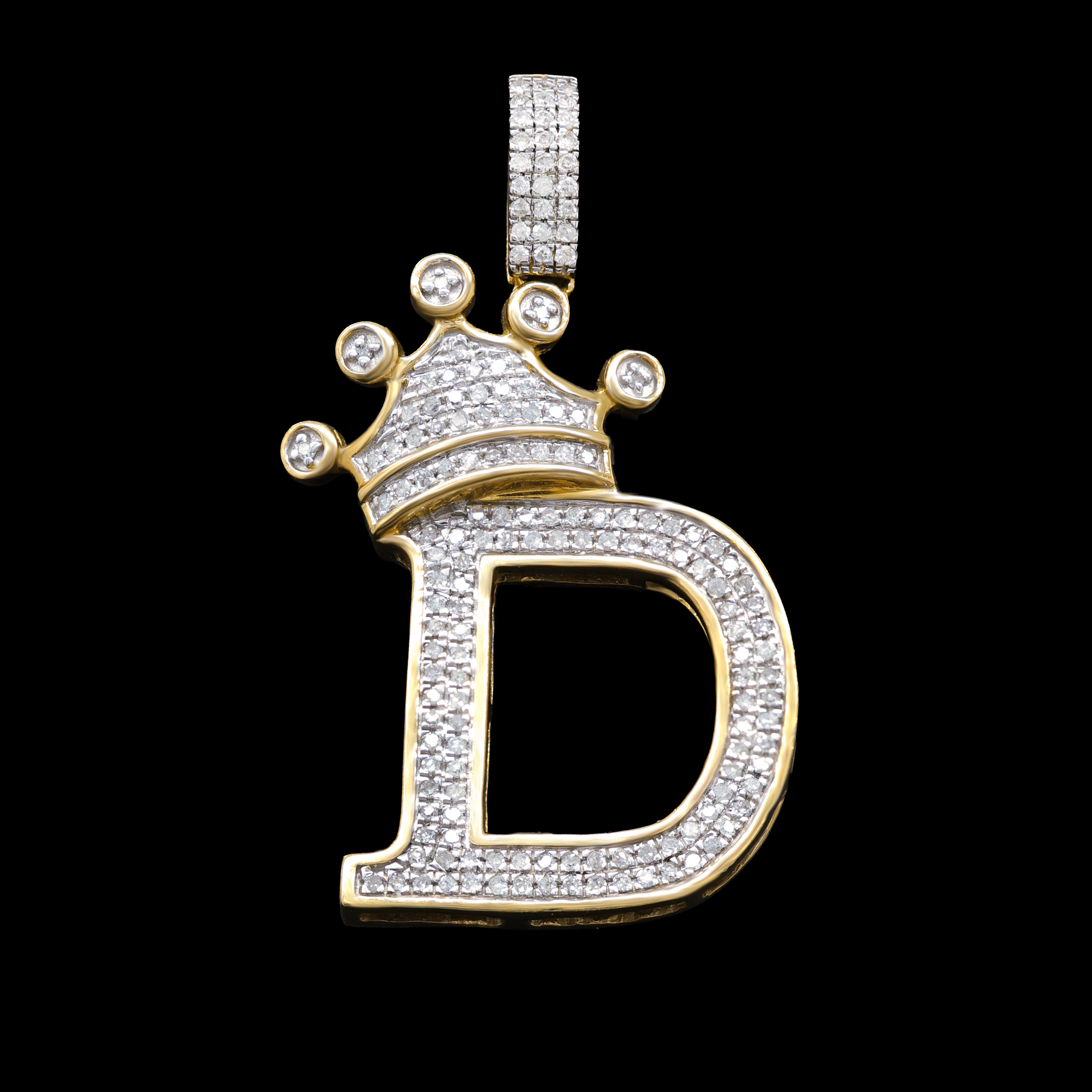 Dile Letra D Full Diamantes con Corona