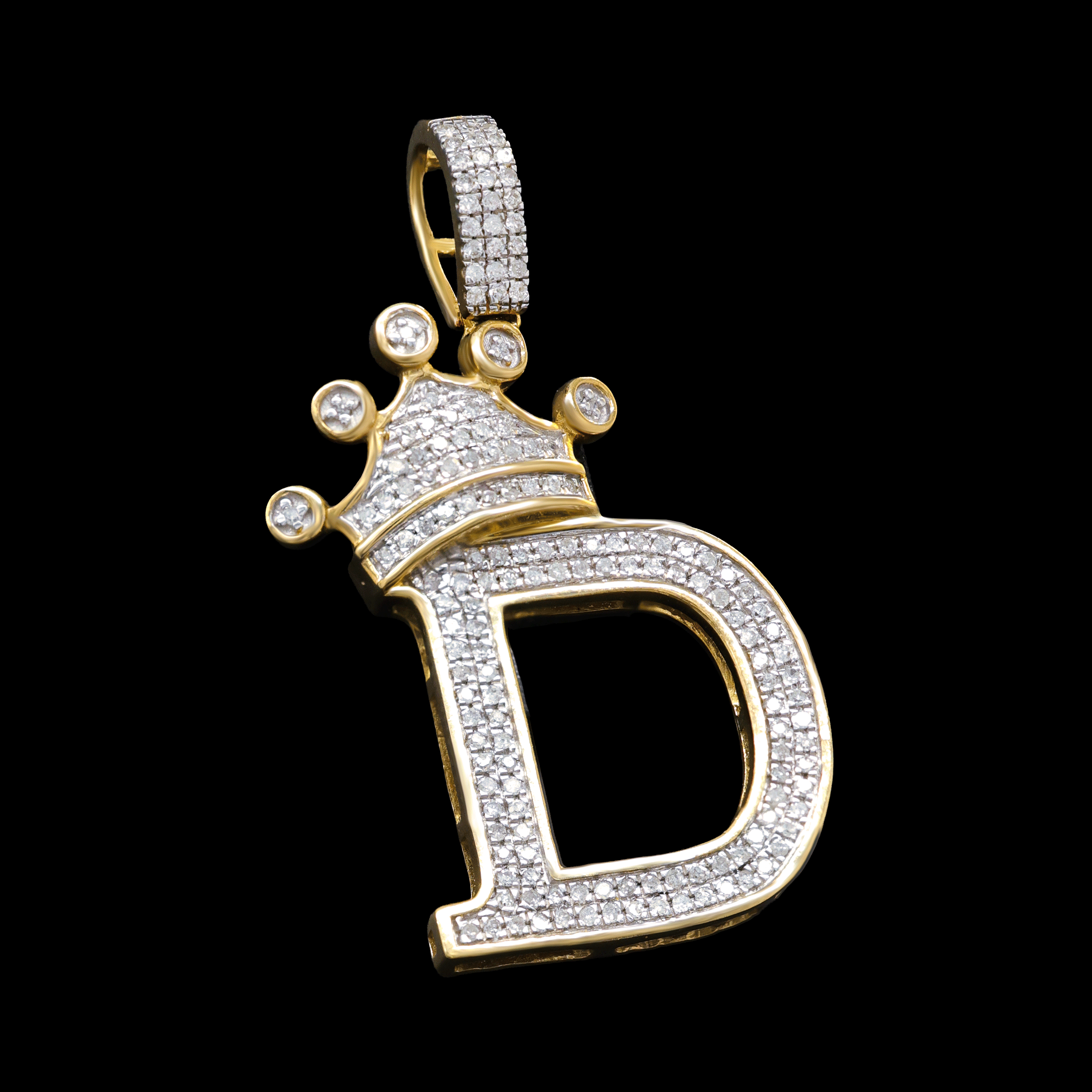 Dile Letra D Full Diamantes con Corona