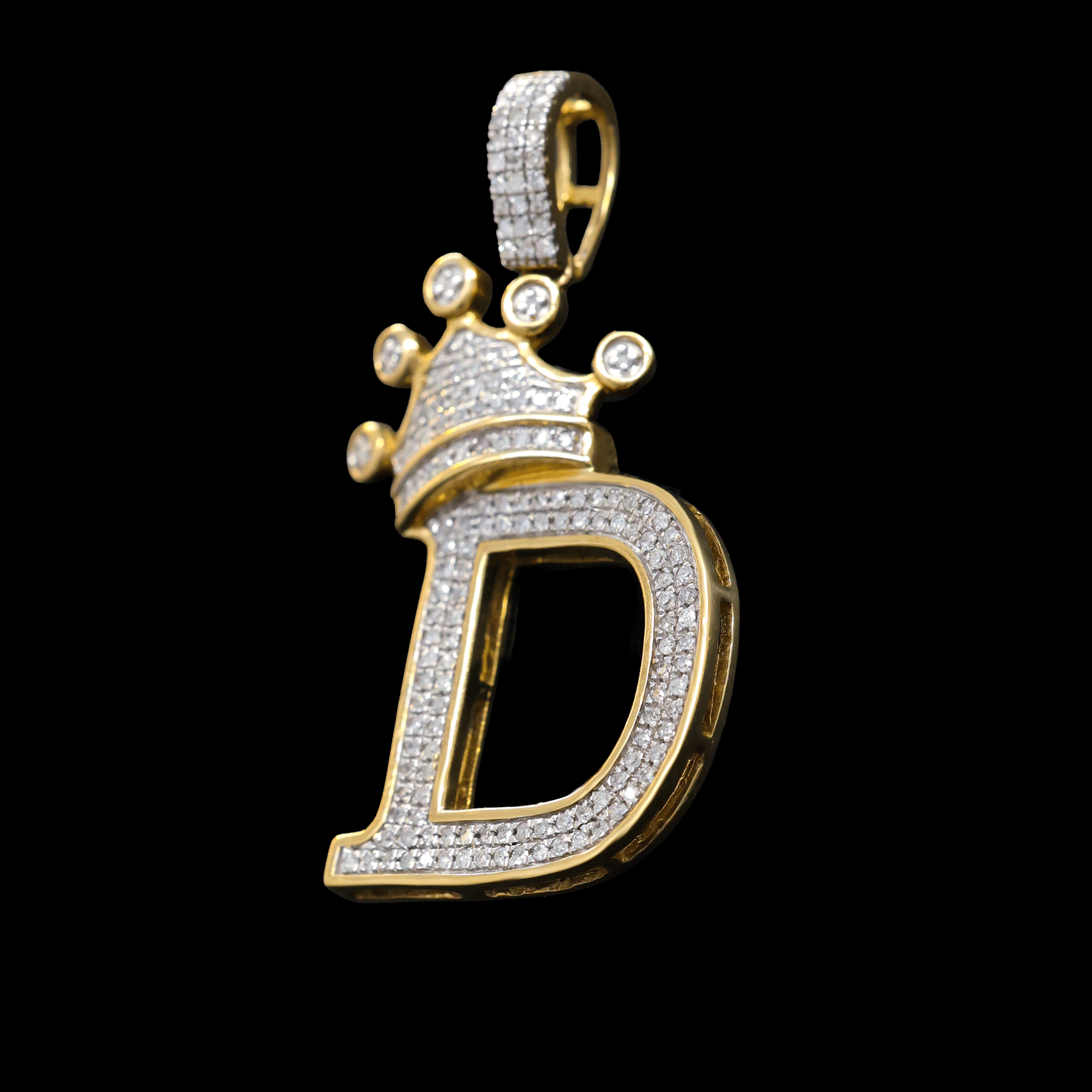 Dile Letra D Full Diamantes con Corona