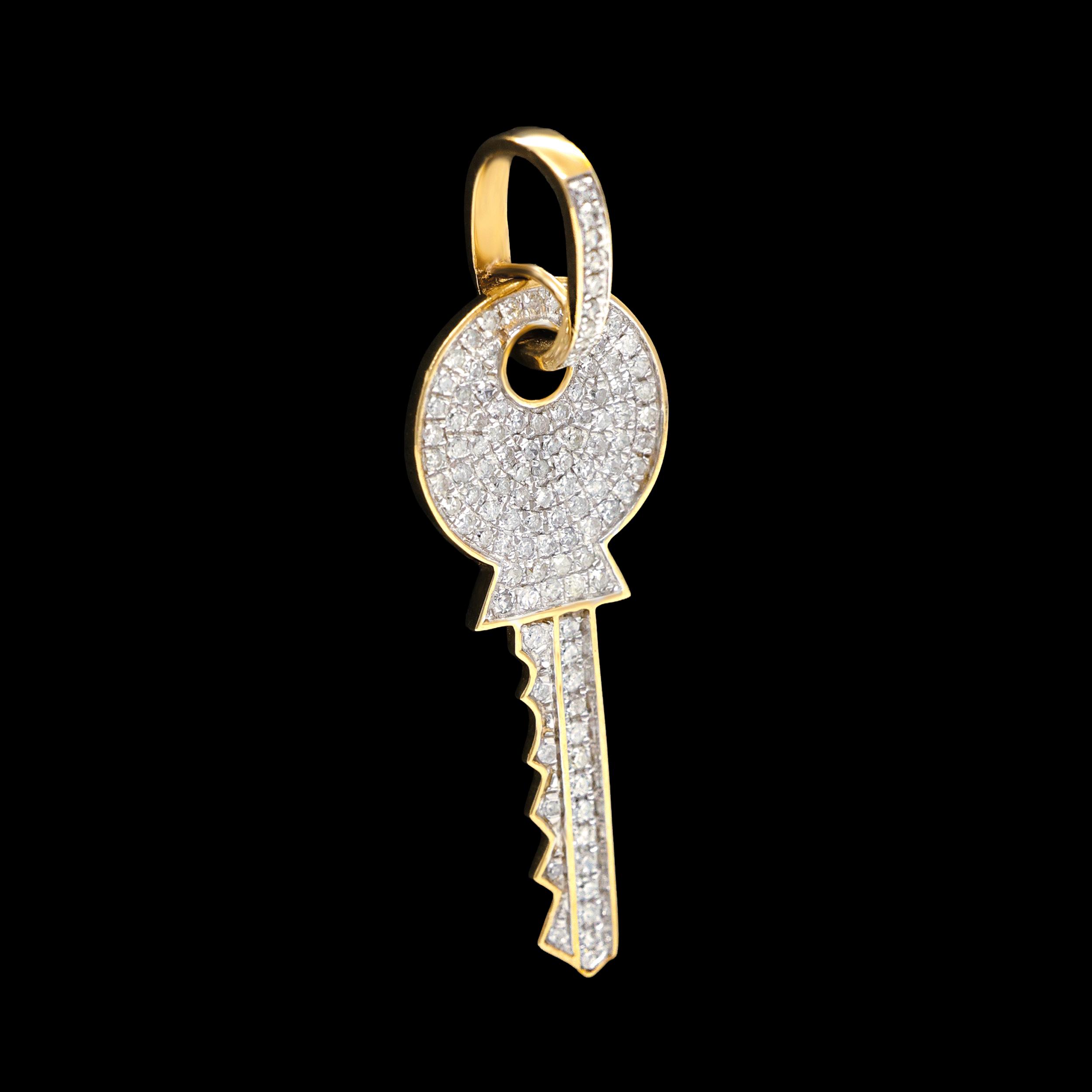 Dije llave 10k con Diamantes