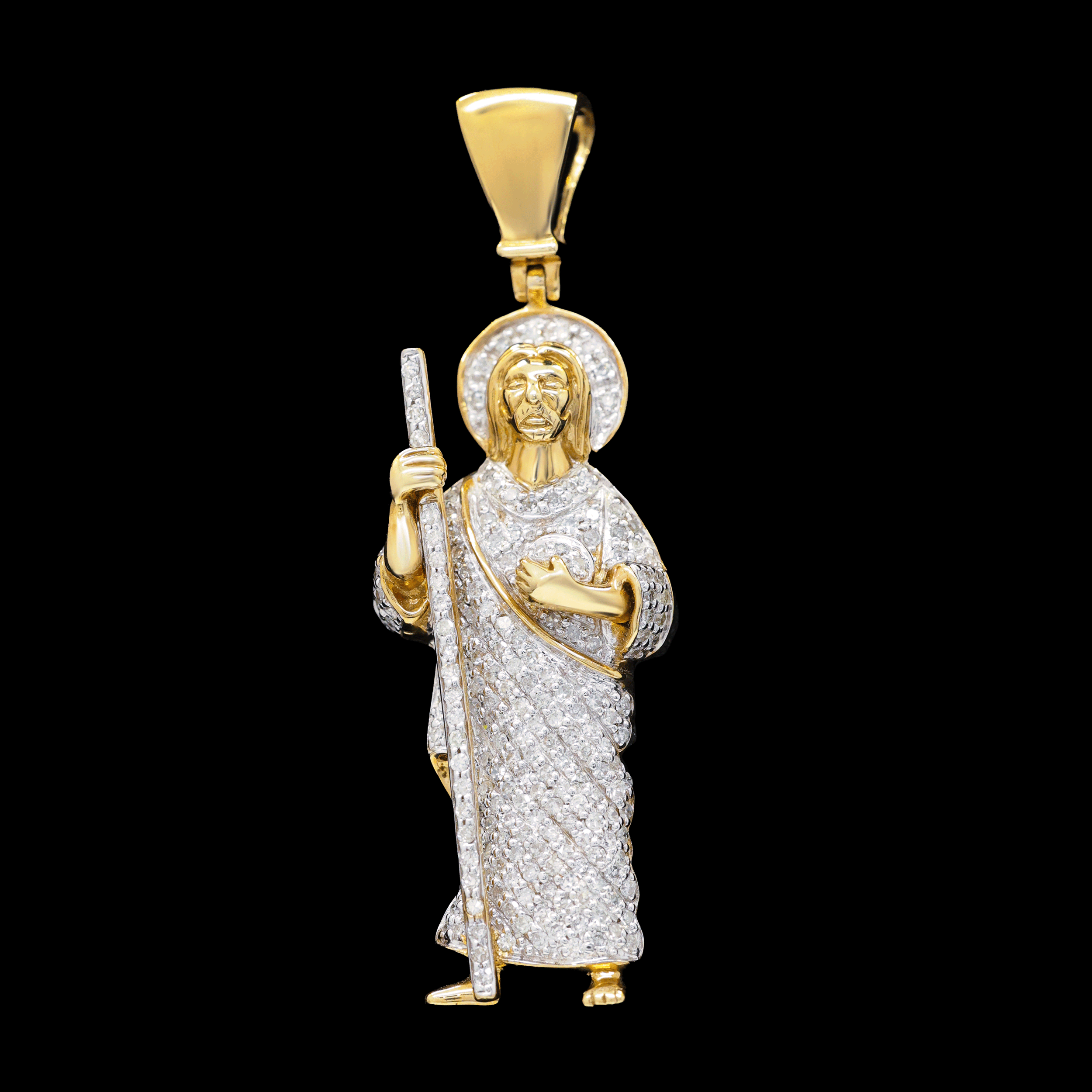 Dije San Judas Tadeo con Diamantes