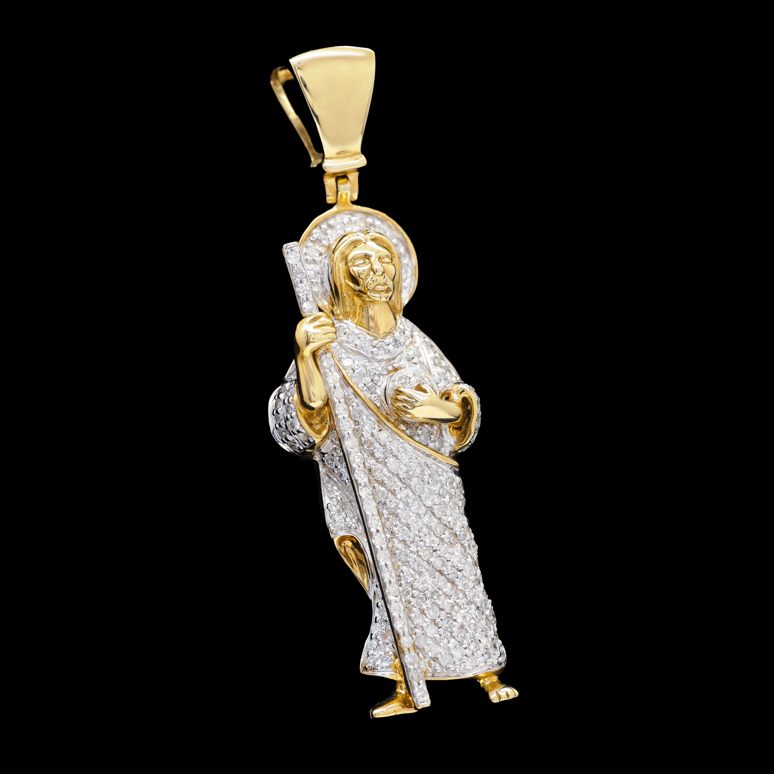 Dije San Judas Tadeo con Diamantes