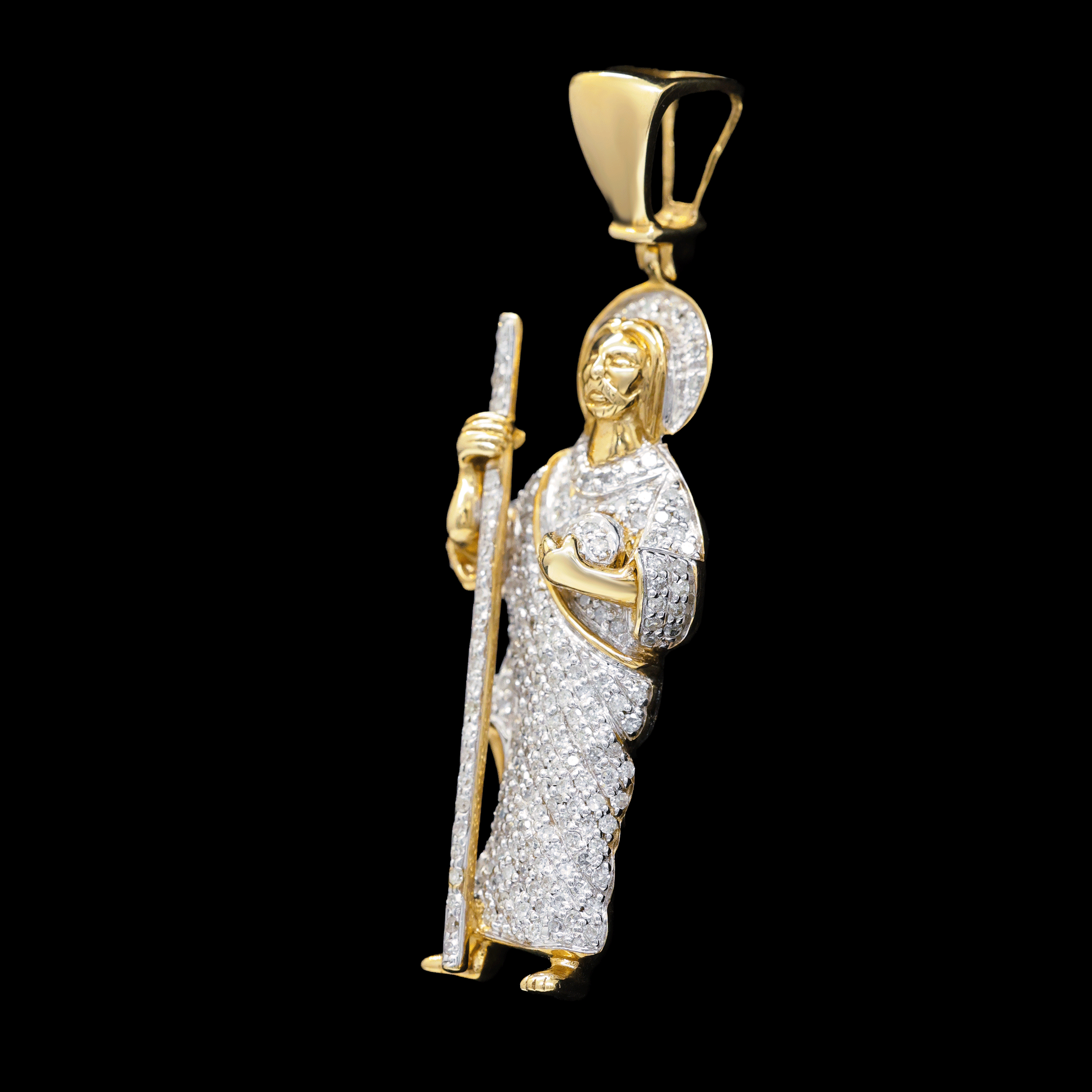 Dije San Judas Tadeo con Diamantes