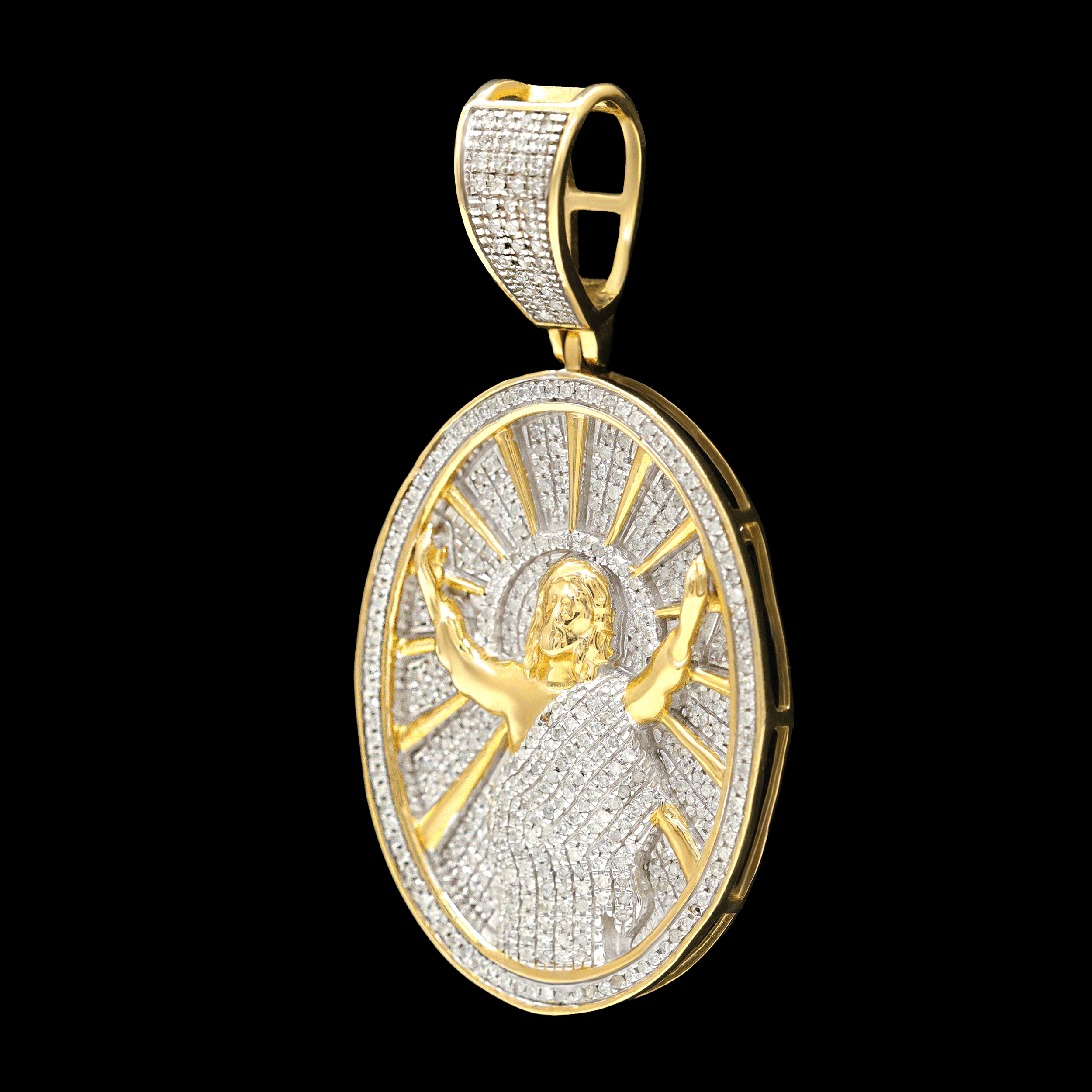 Medalla Jesús Diamantes Naturales