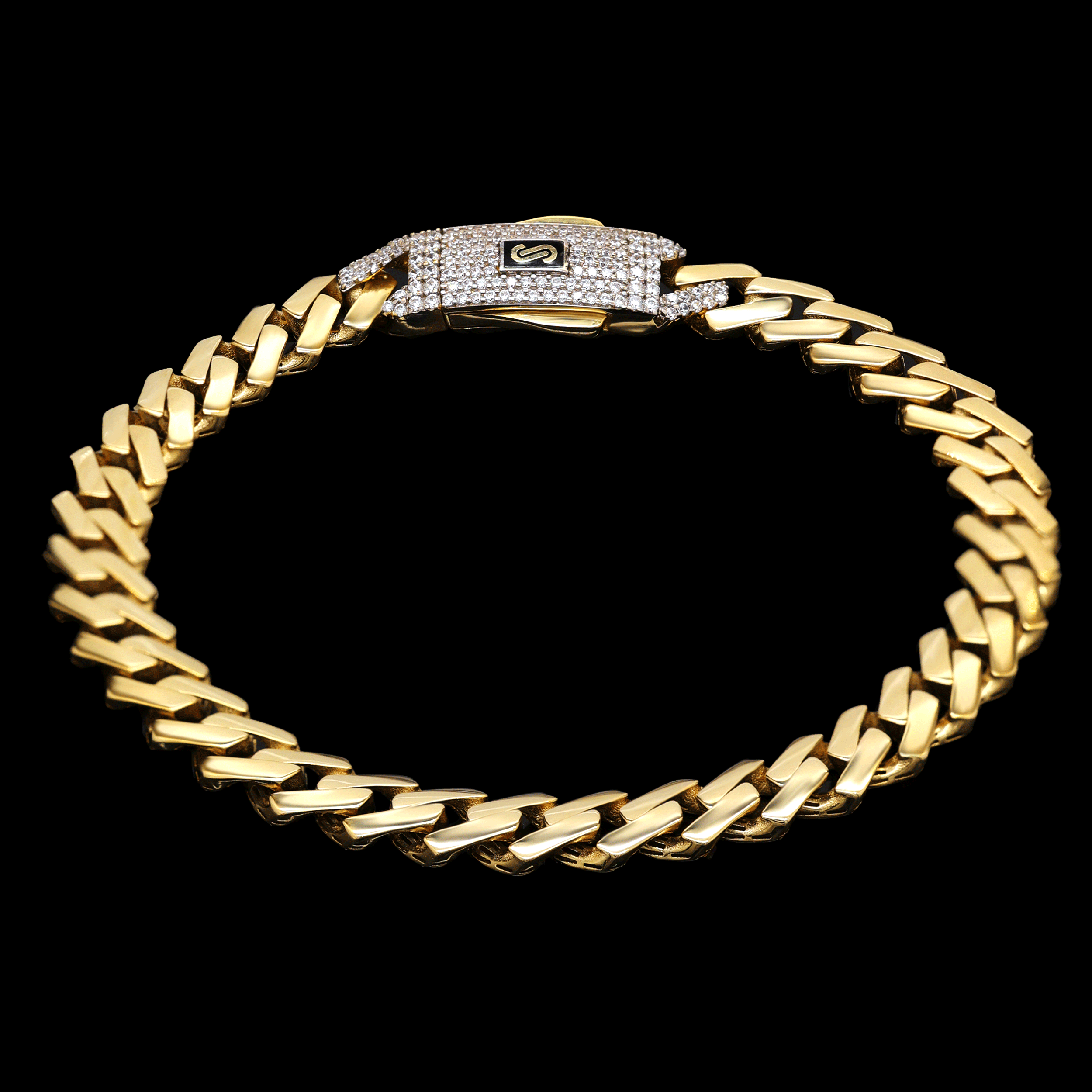 PULSO BARBADO 14K BROCCHE MONACO