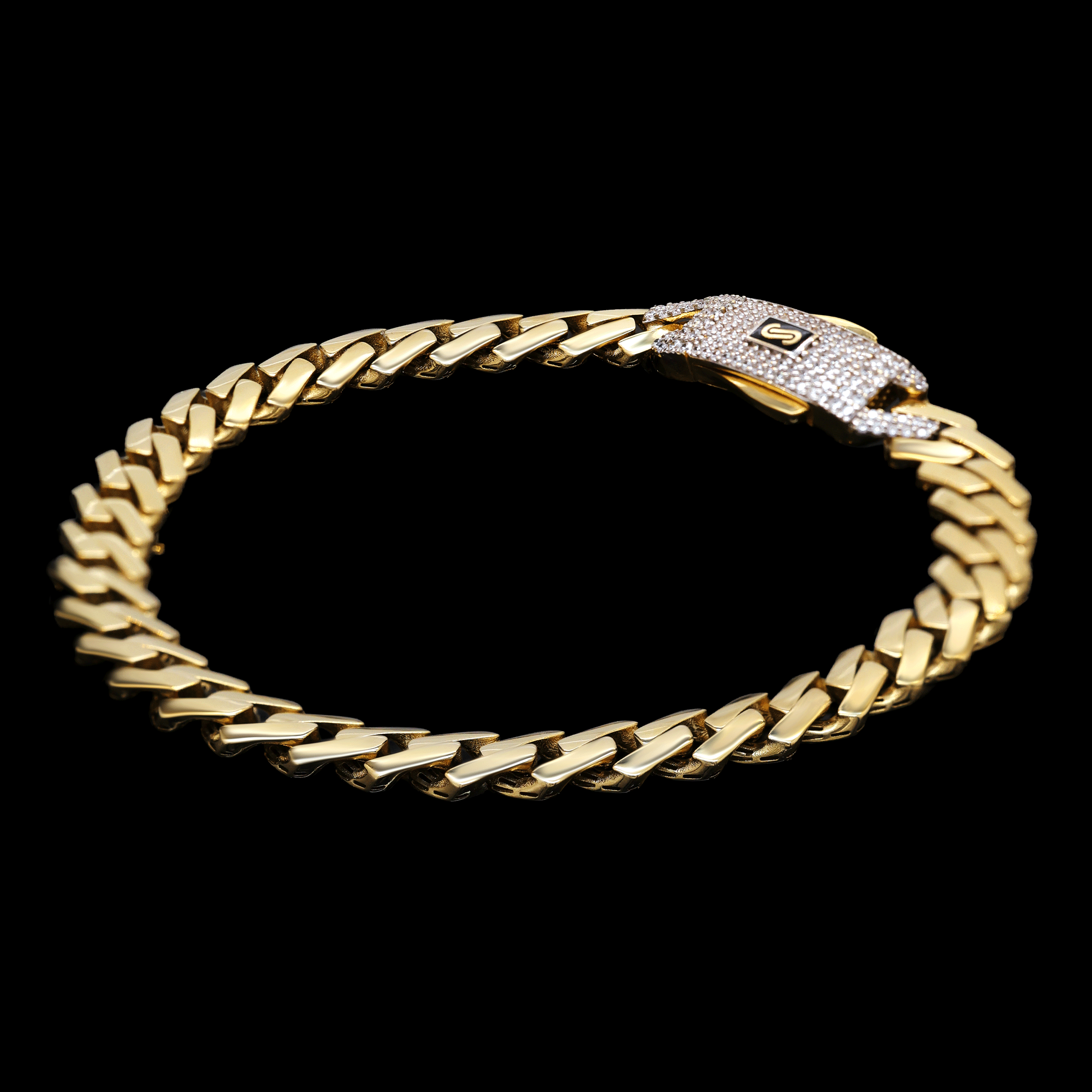 PULSO BARBADO 14K BROCCHE MONACO