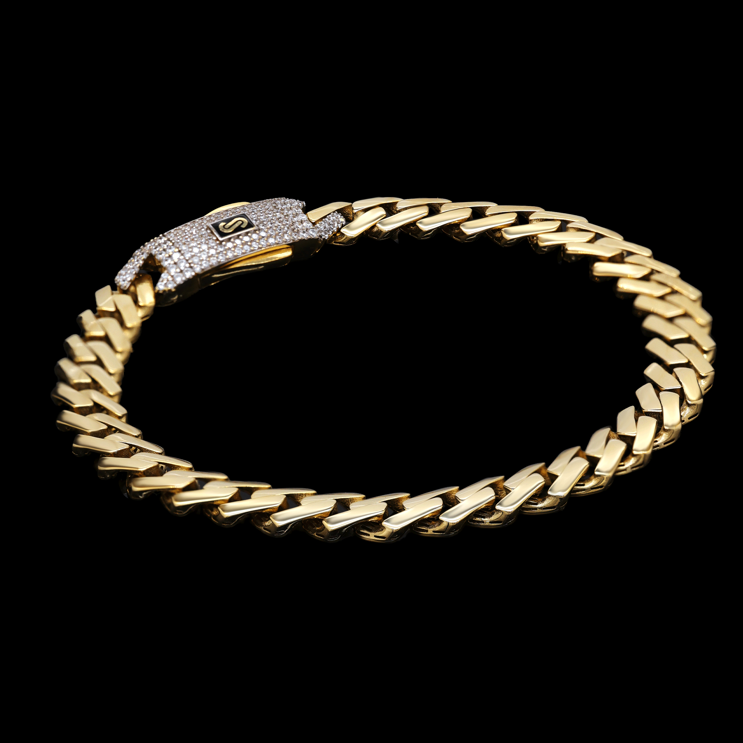 PULSO BARBADO 14K BROCCHE MONACO