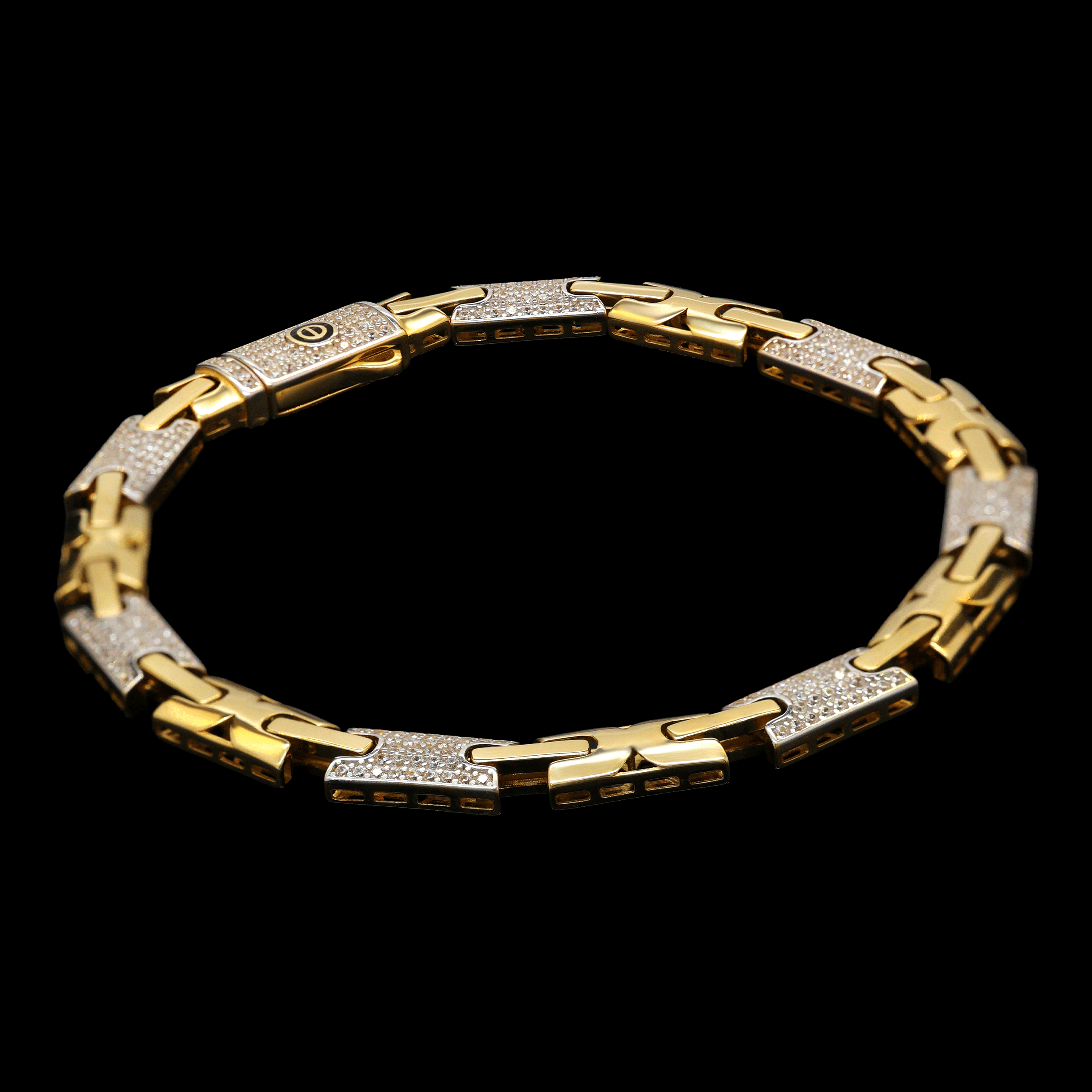 PULSO ESLABON VINTAGE BROCHE MONACO