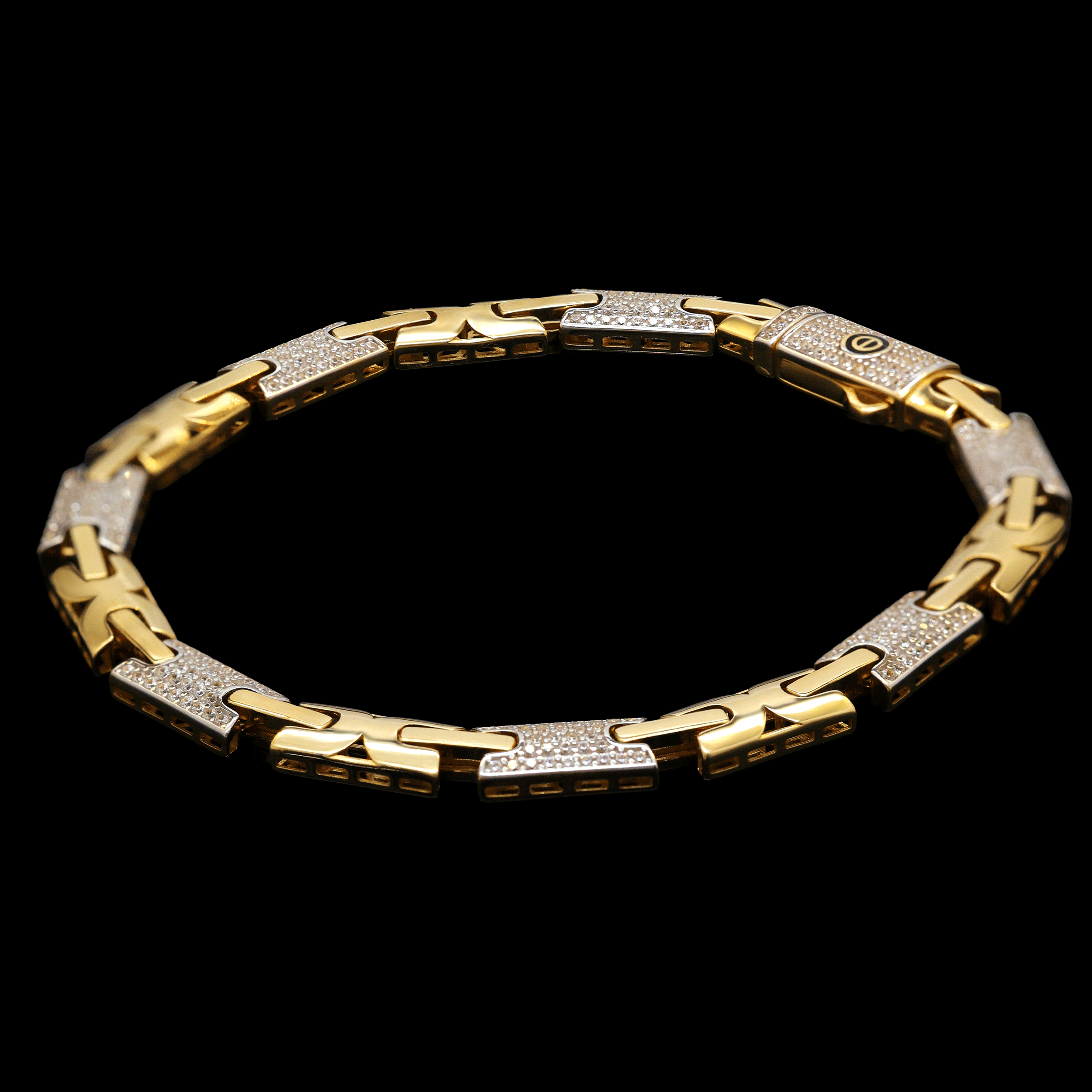 PULSO ESLABON VINTAGE BROCHE MONACO