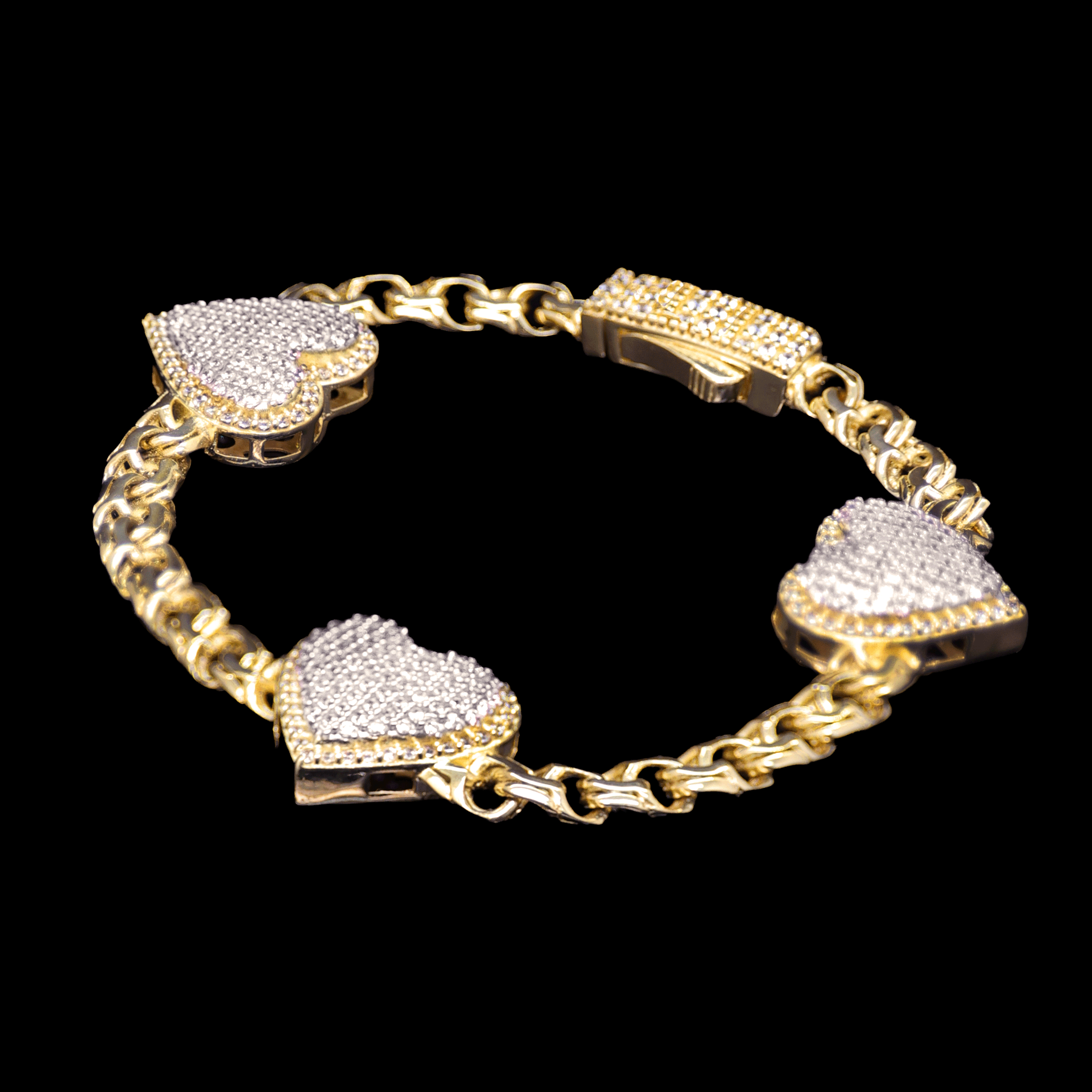 PULSO TRES CORAZONES C/ZN BLANCA