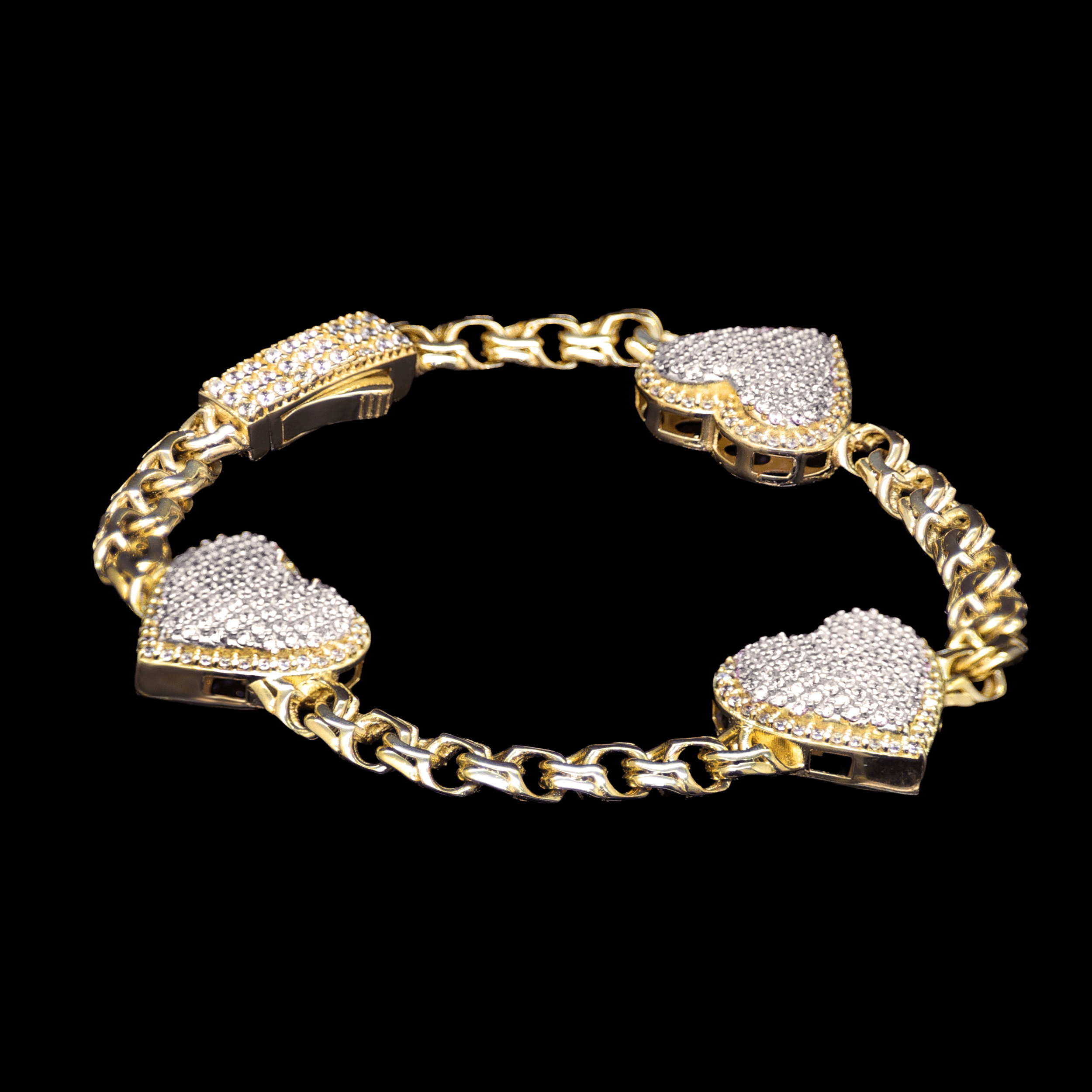 PULSO TRES CORAZONES C/ZN BLANCA