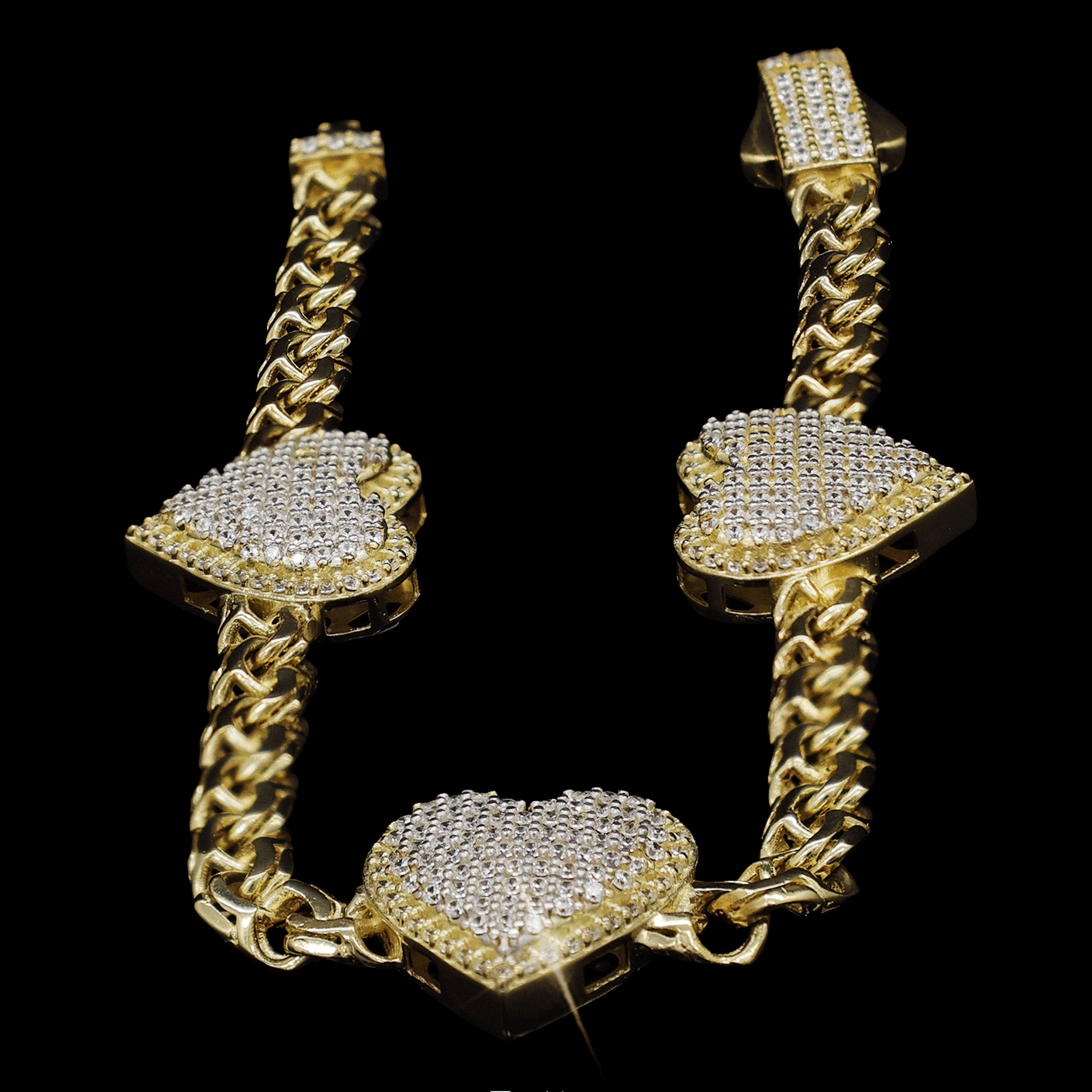 PULSO TRES CORAZONES C/ZN BLANCA