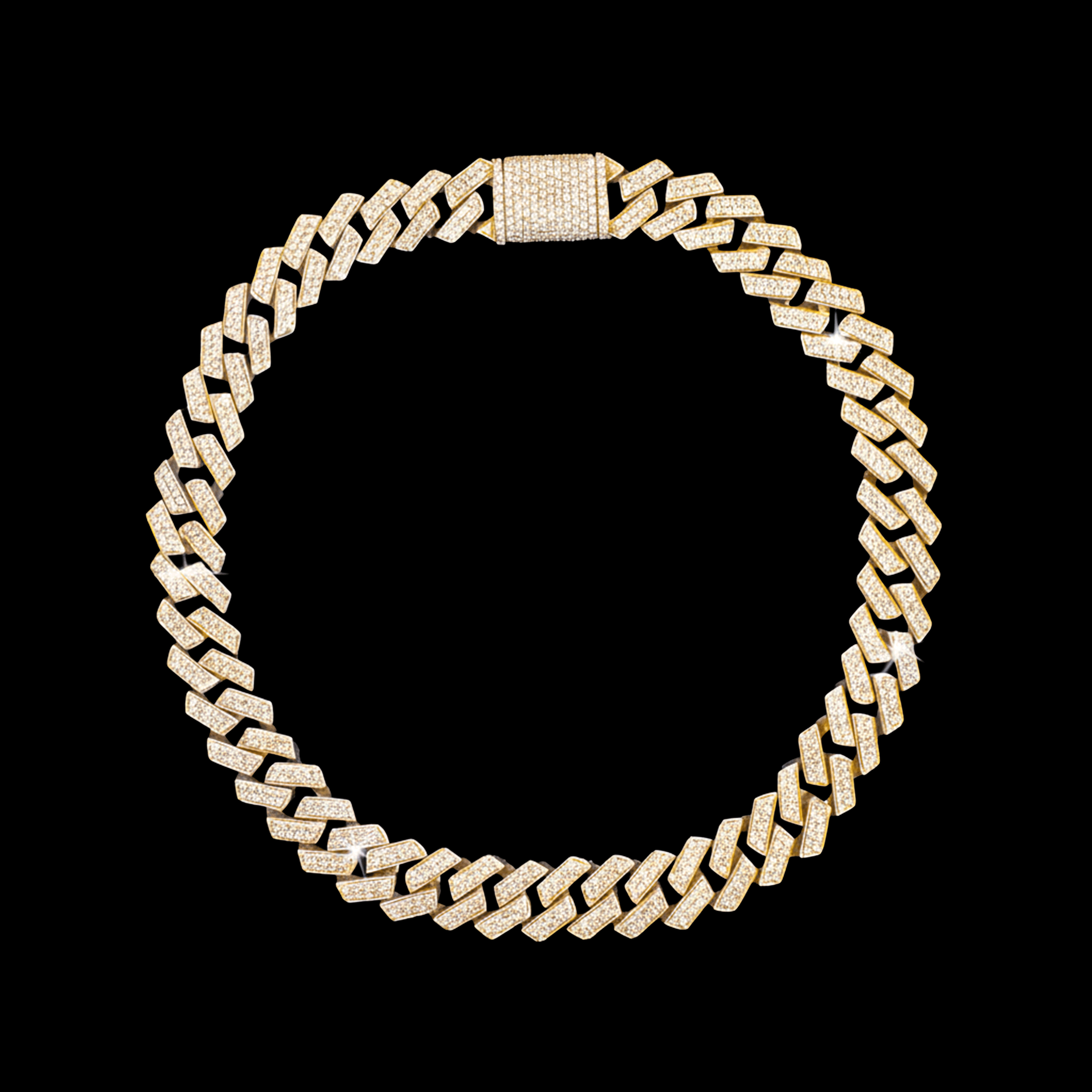 Pulso Barbado Cuadrado con Diamantes