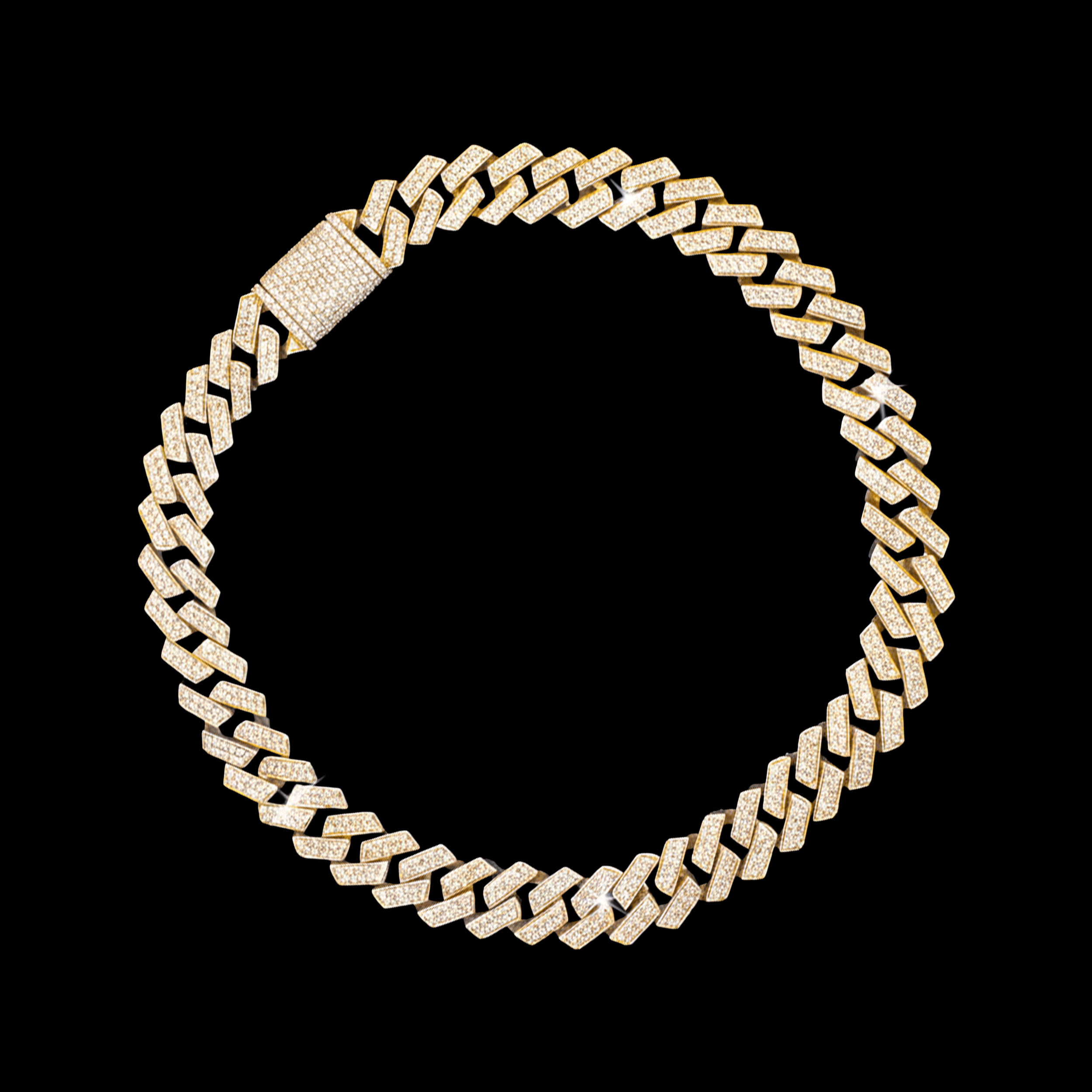 Pulso Barbado Cuadrado con Diamantes