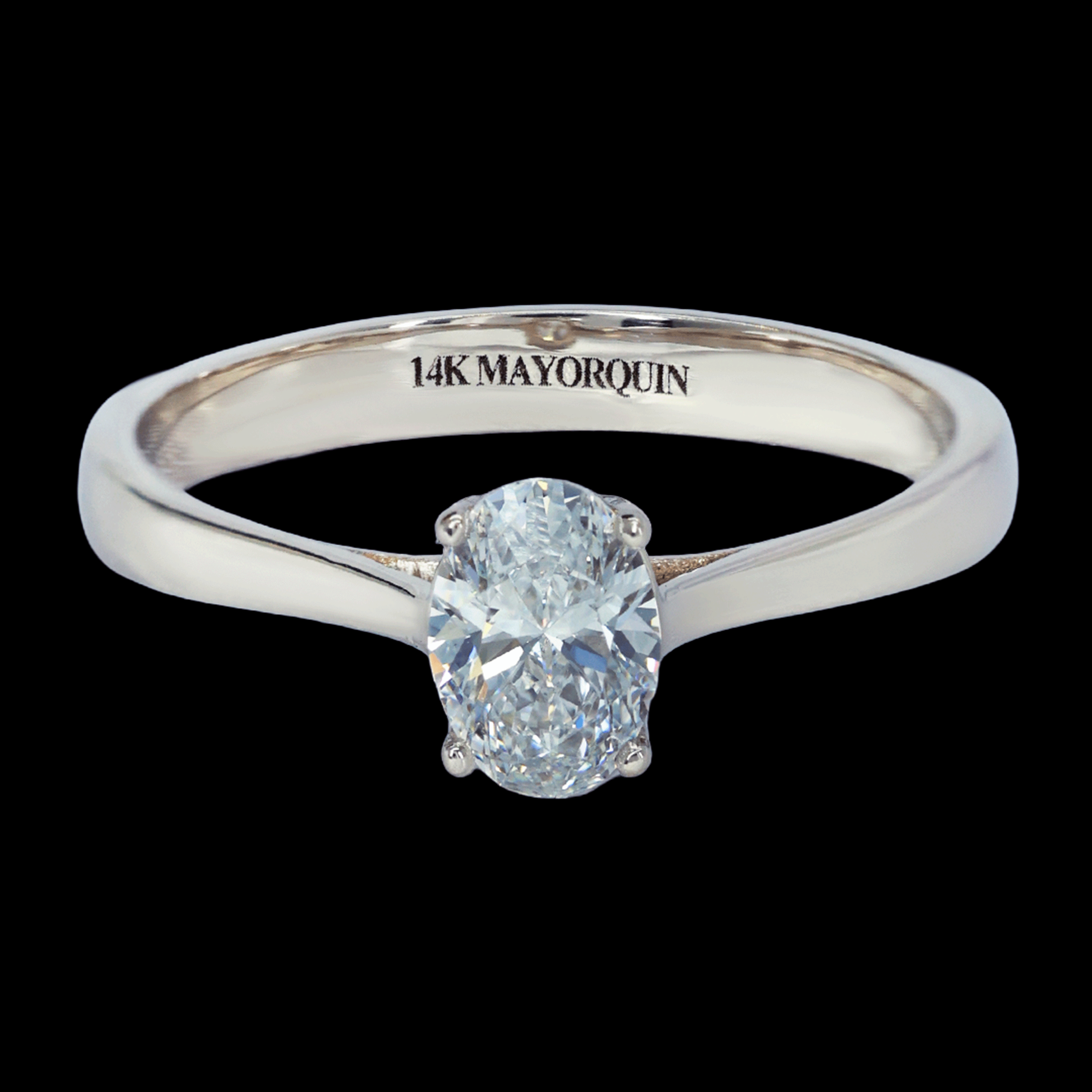 ANILLO DIAM LAB OVAL /D VS1 0.51CT  14K